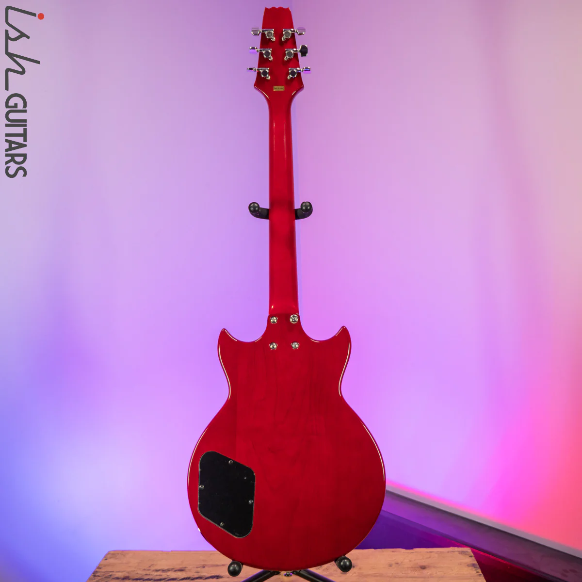 Aria Pro II PE Series Double Cutaway P90 Pickups Translucent Red - Image 8