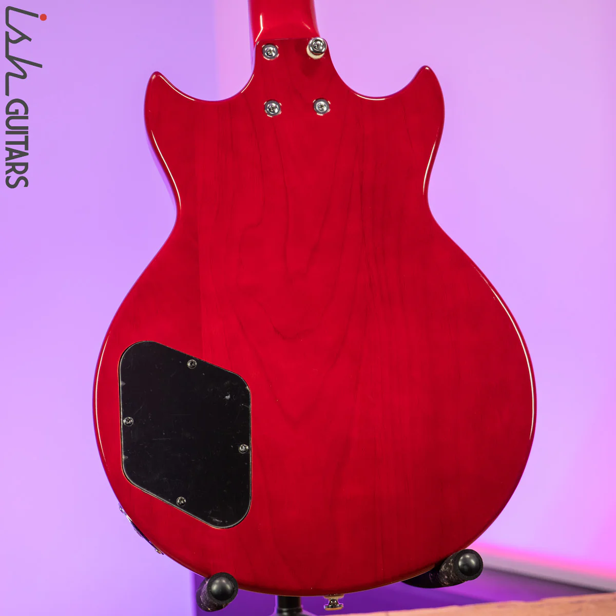 Aria Pro II PE Series Double Cutaway P90 Pickups Translucent Red - Image 9