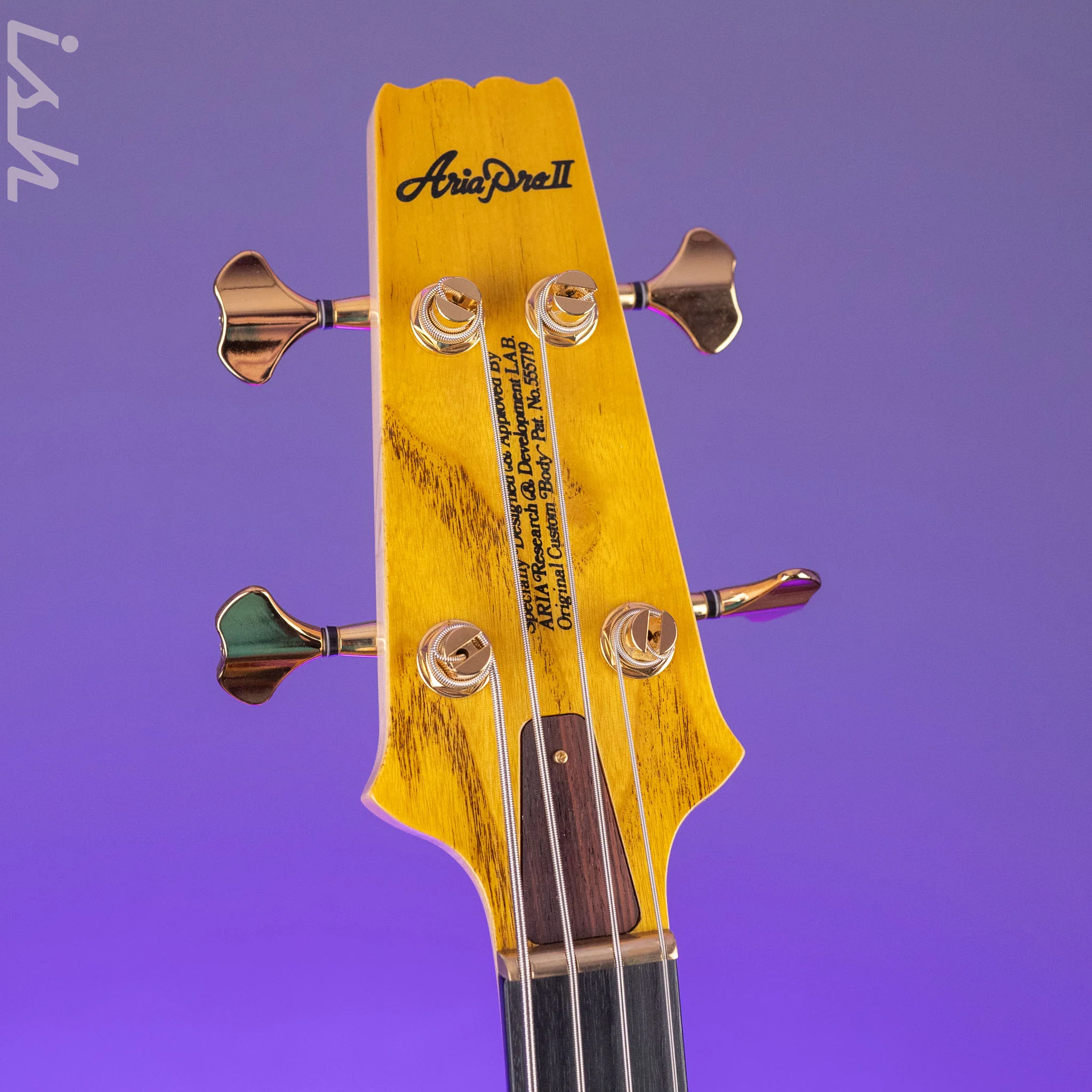 Aria Pro II SB-1000 4-String Bass Natural Oak - Image 5