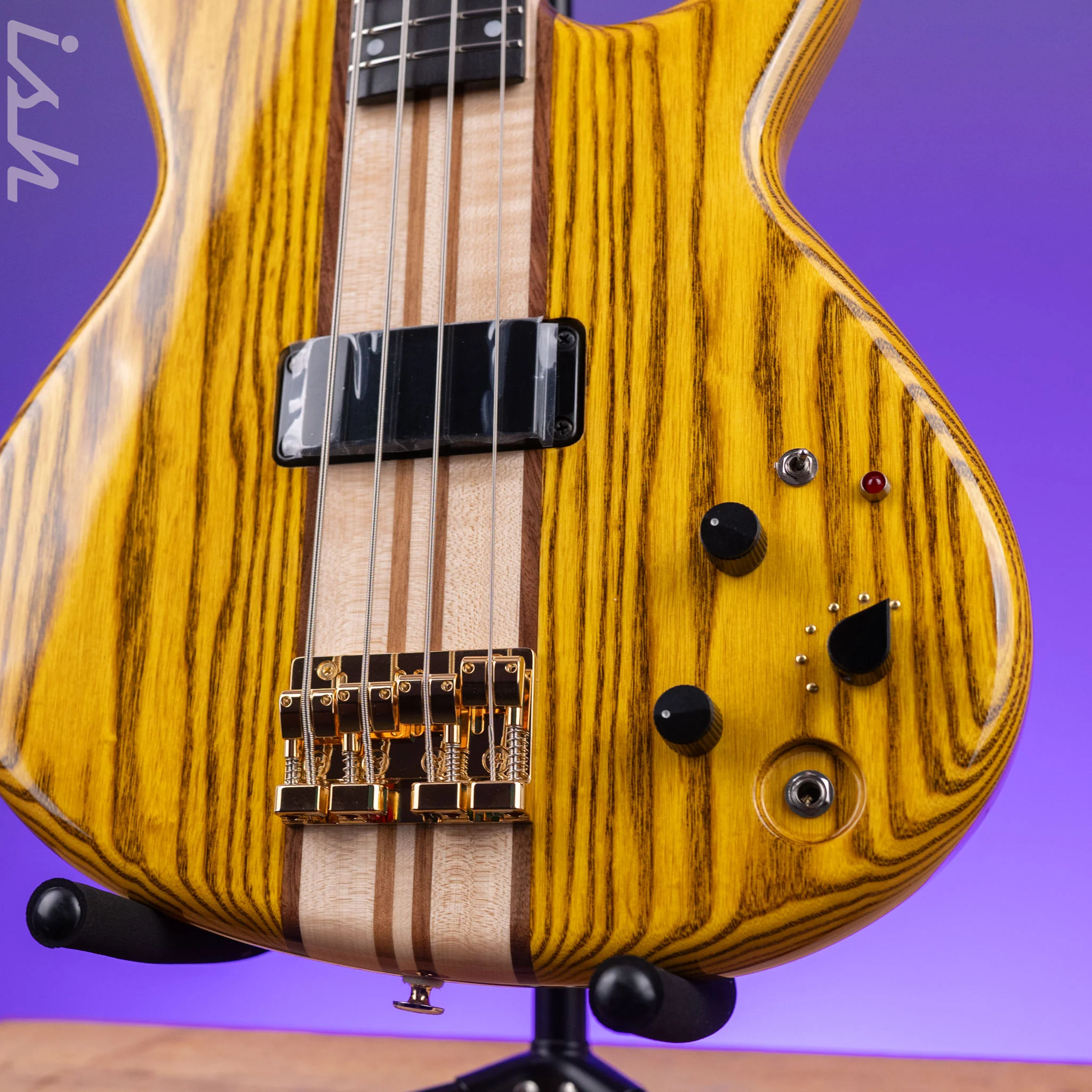 Aria Pro II SB-1000 4-String Bass Natural Oak - Image 4
