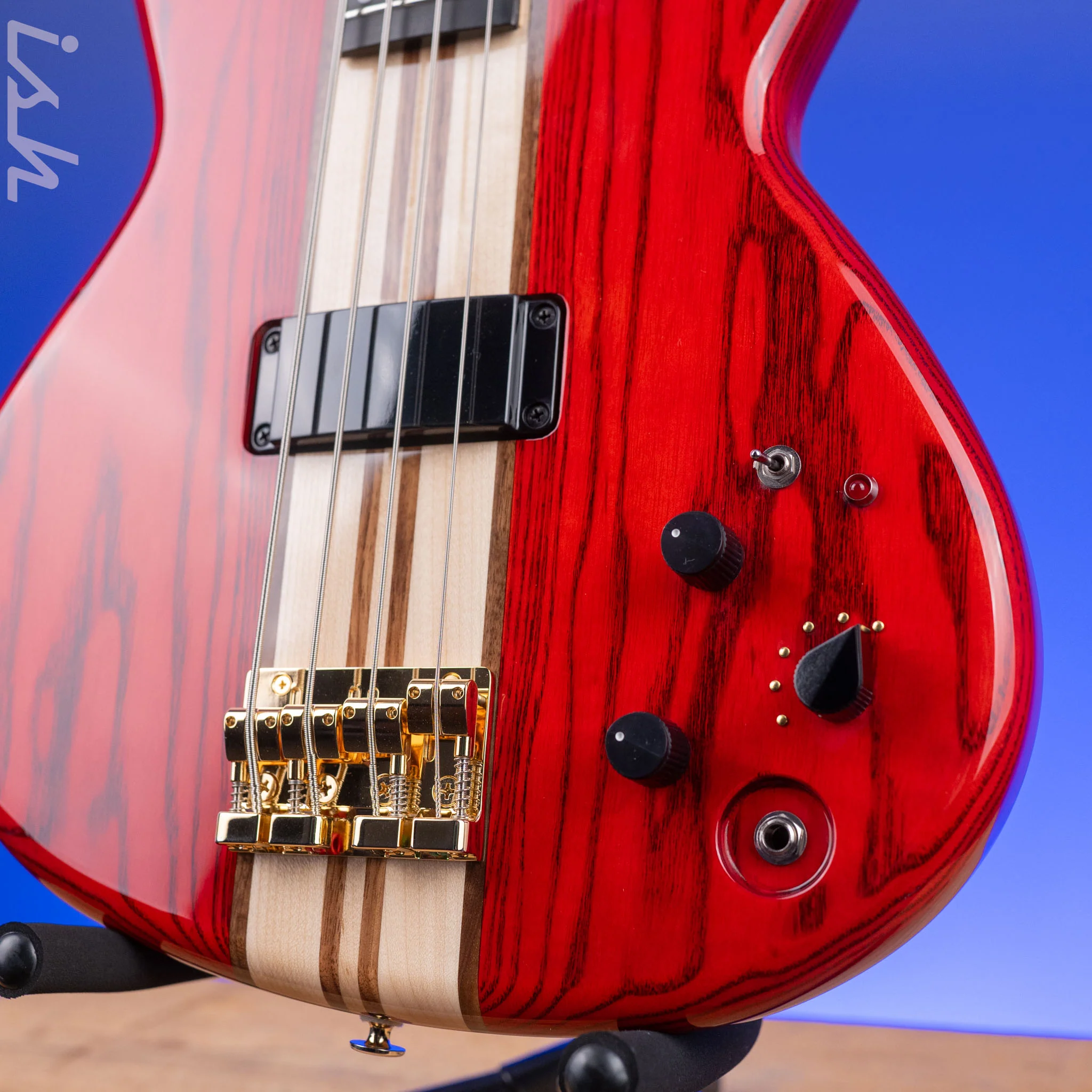 Aria Pro II SB-1000 4-String Bass Padouk Red - Image 4