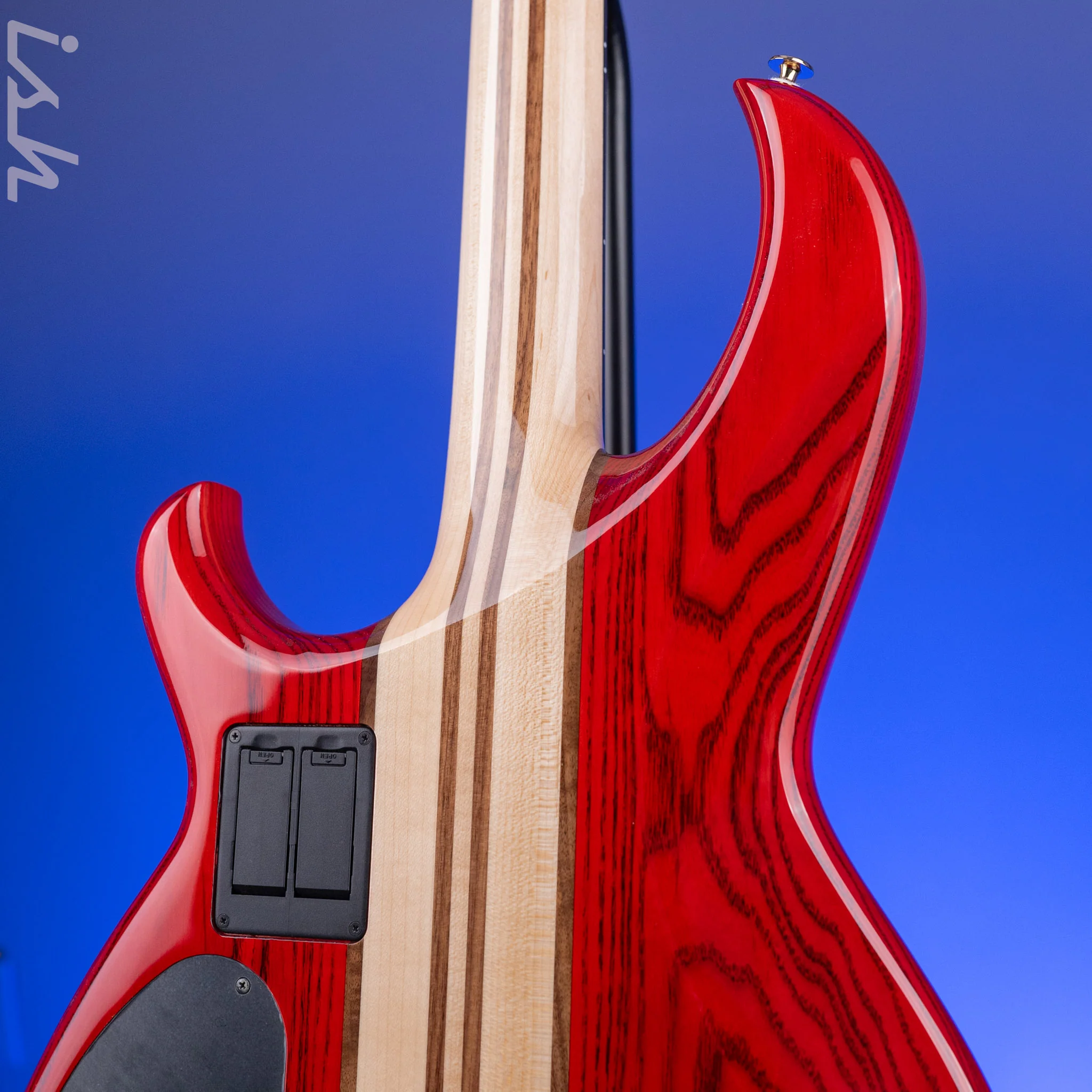 Aria Pro II SB-1000 4-String Bass Padouk Red - Image 8