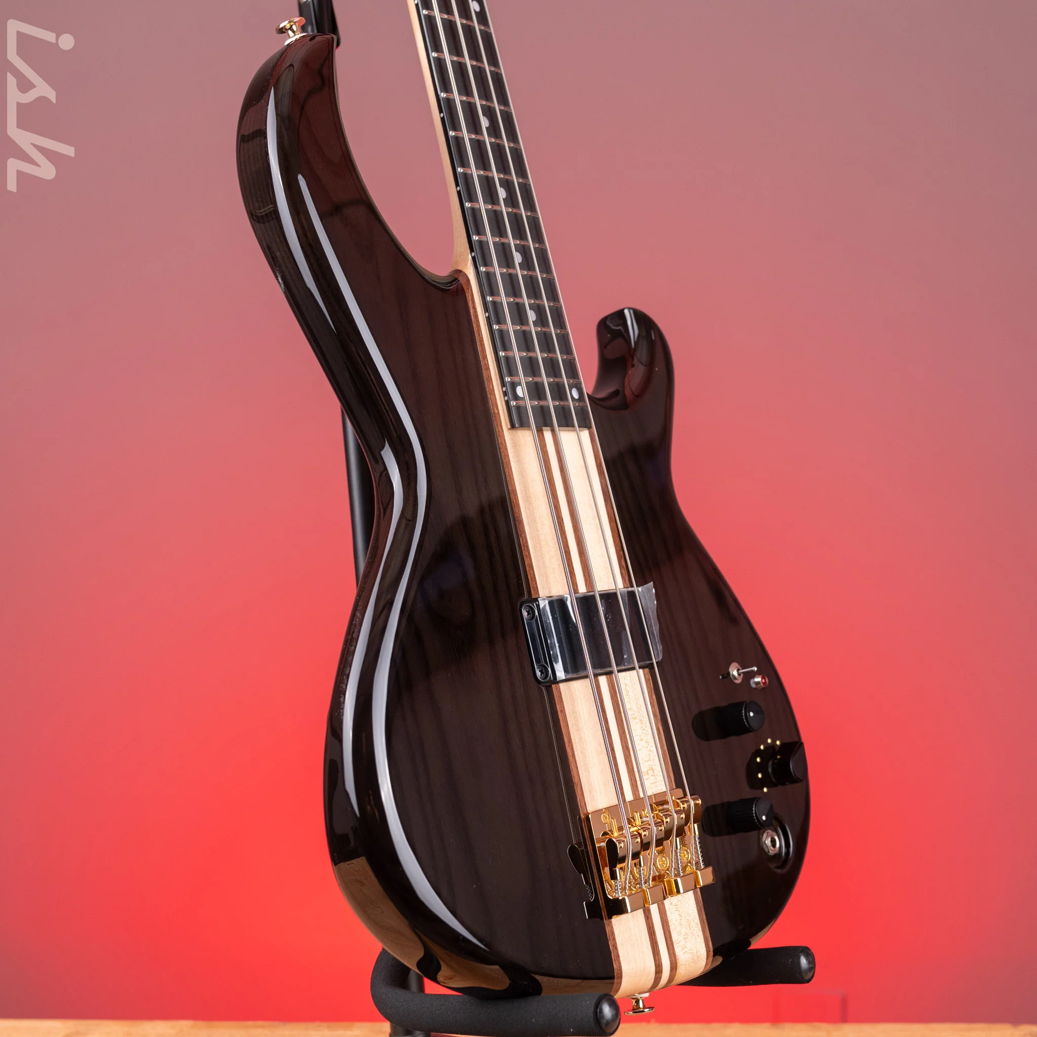 Aria Pro II SB-1000 4-String Bass See-Through Black - Image 3
