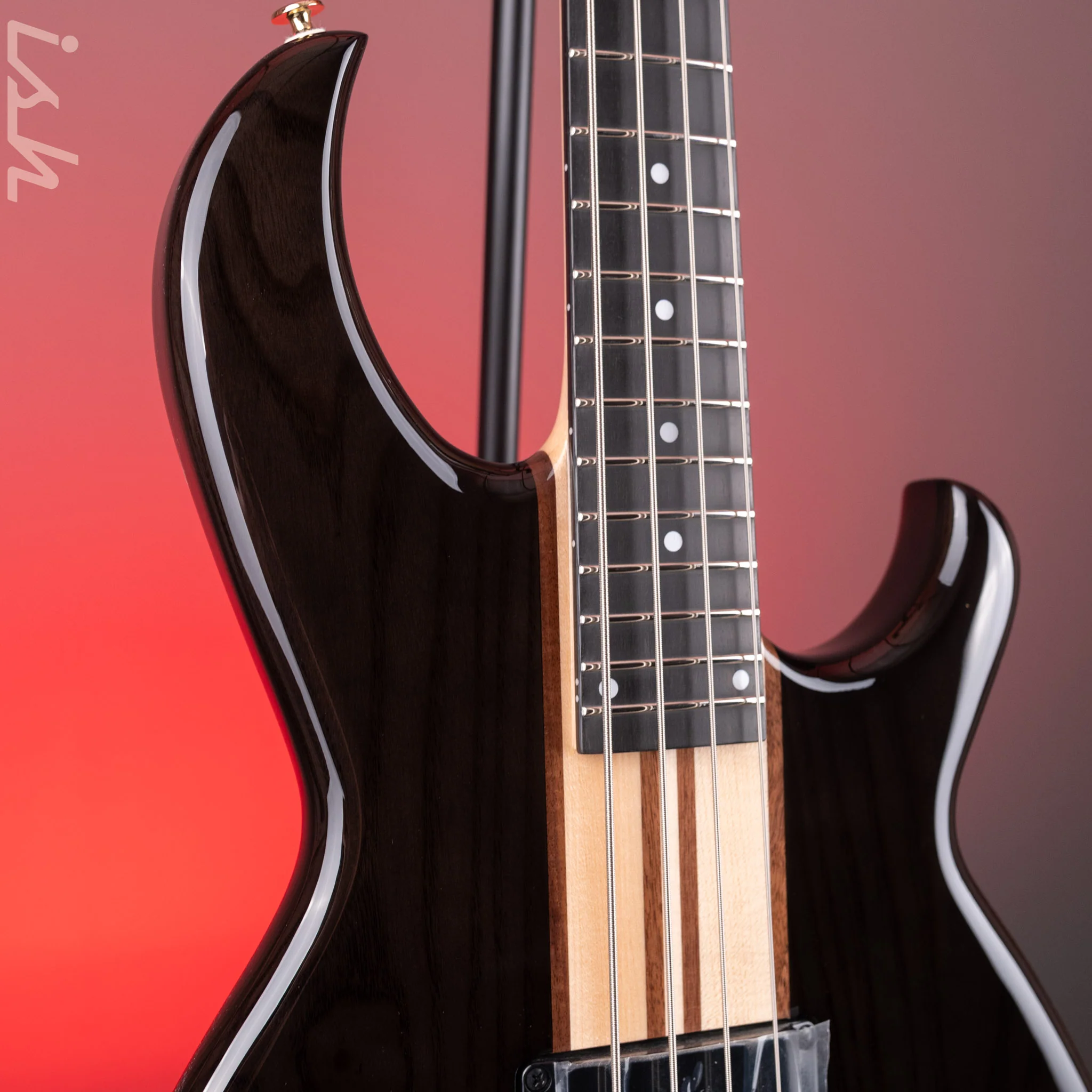 Aria Pro II SB-1000 4-String Bass See-Through Black - Image 4