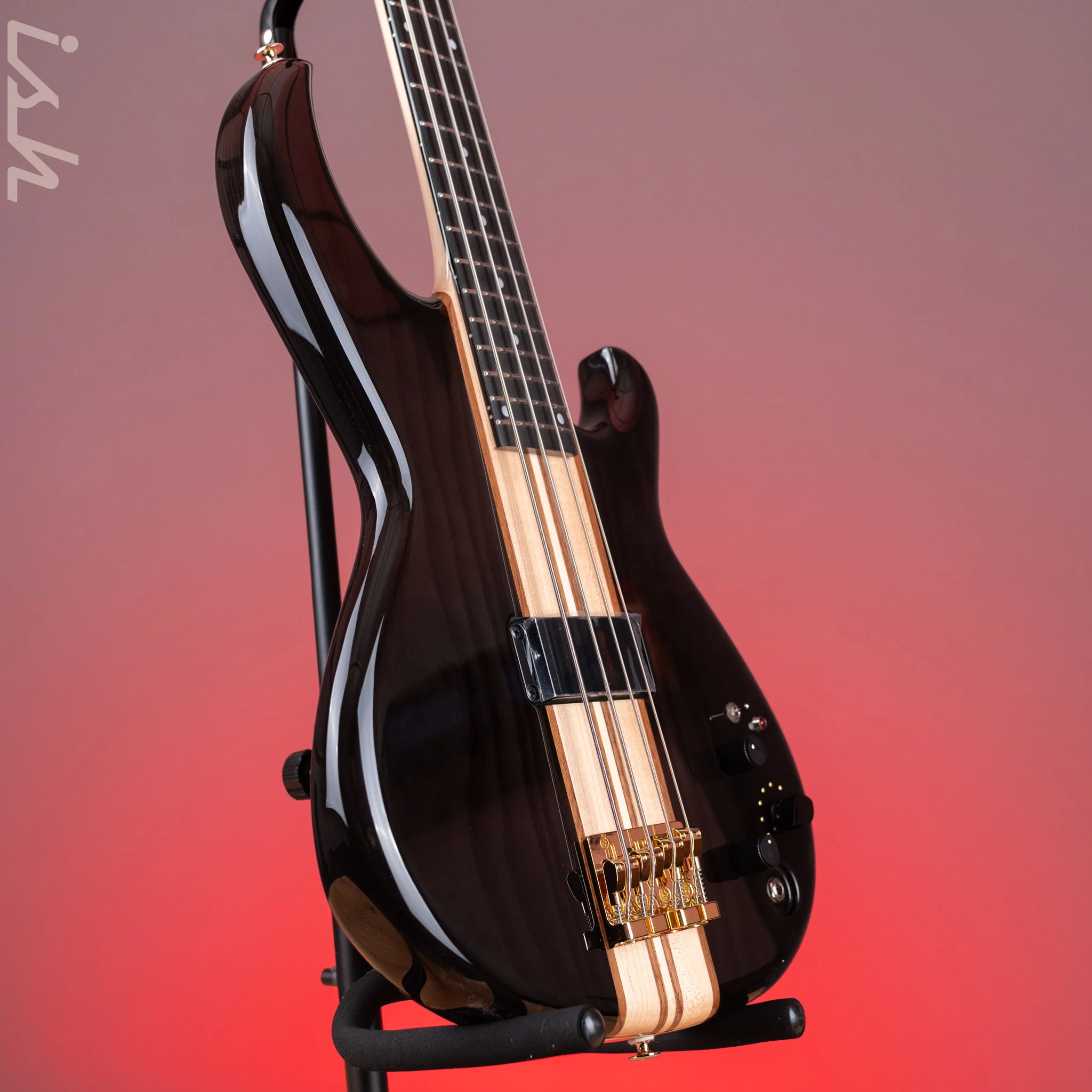Aria Pro II SB-1000 4-String Bass See-Through Black - Image 3