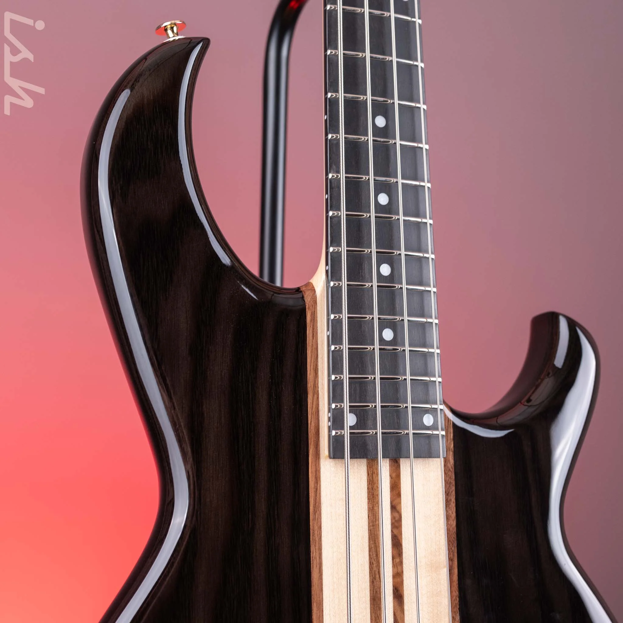 Aria Pro II SB-1000 4-String Bass See-Through Black - Image 3
