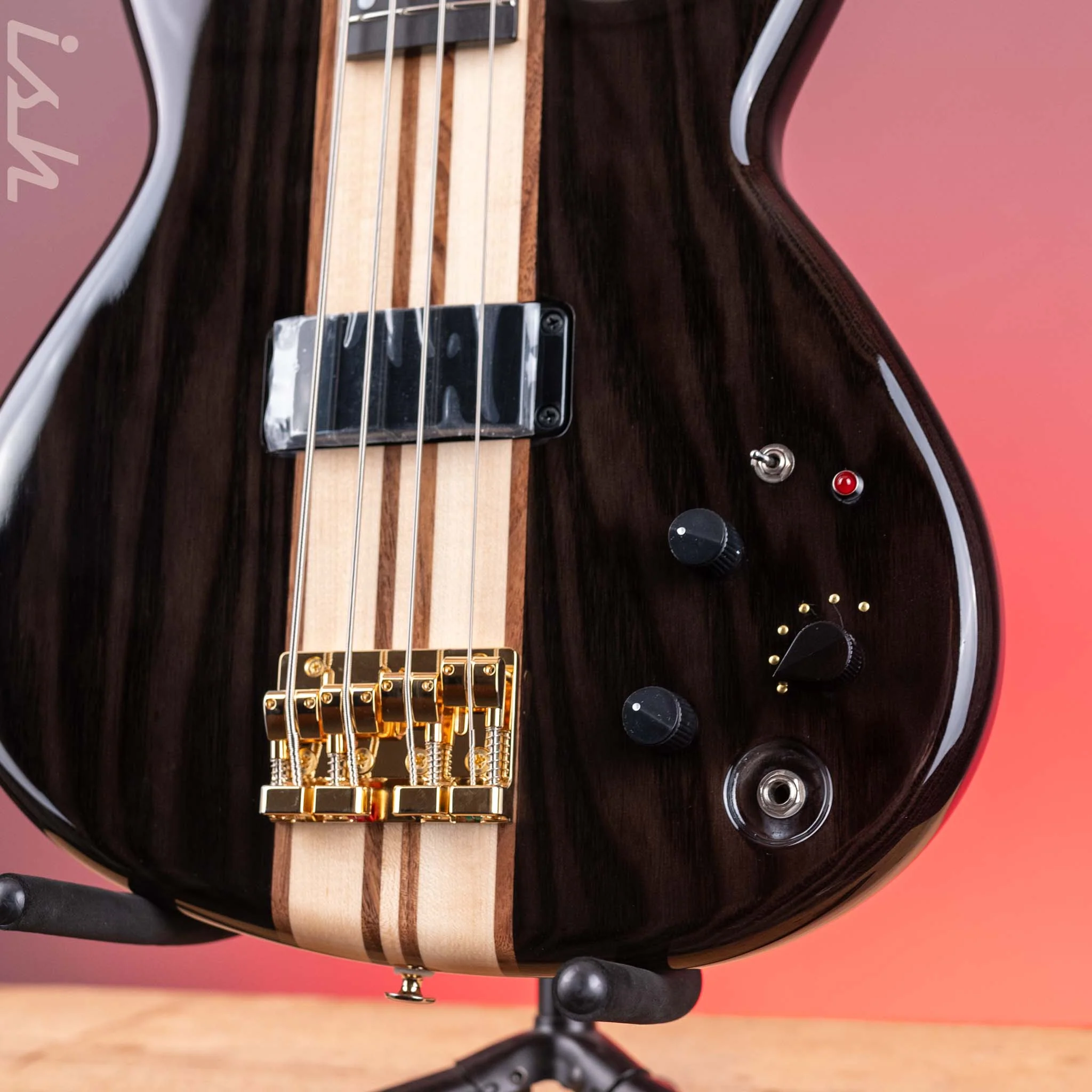 Aria Pro II SB-1000 4-String Bass See-Through Black - Image 4