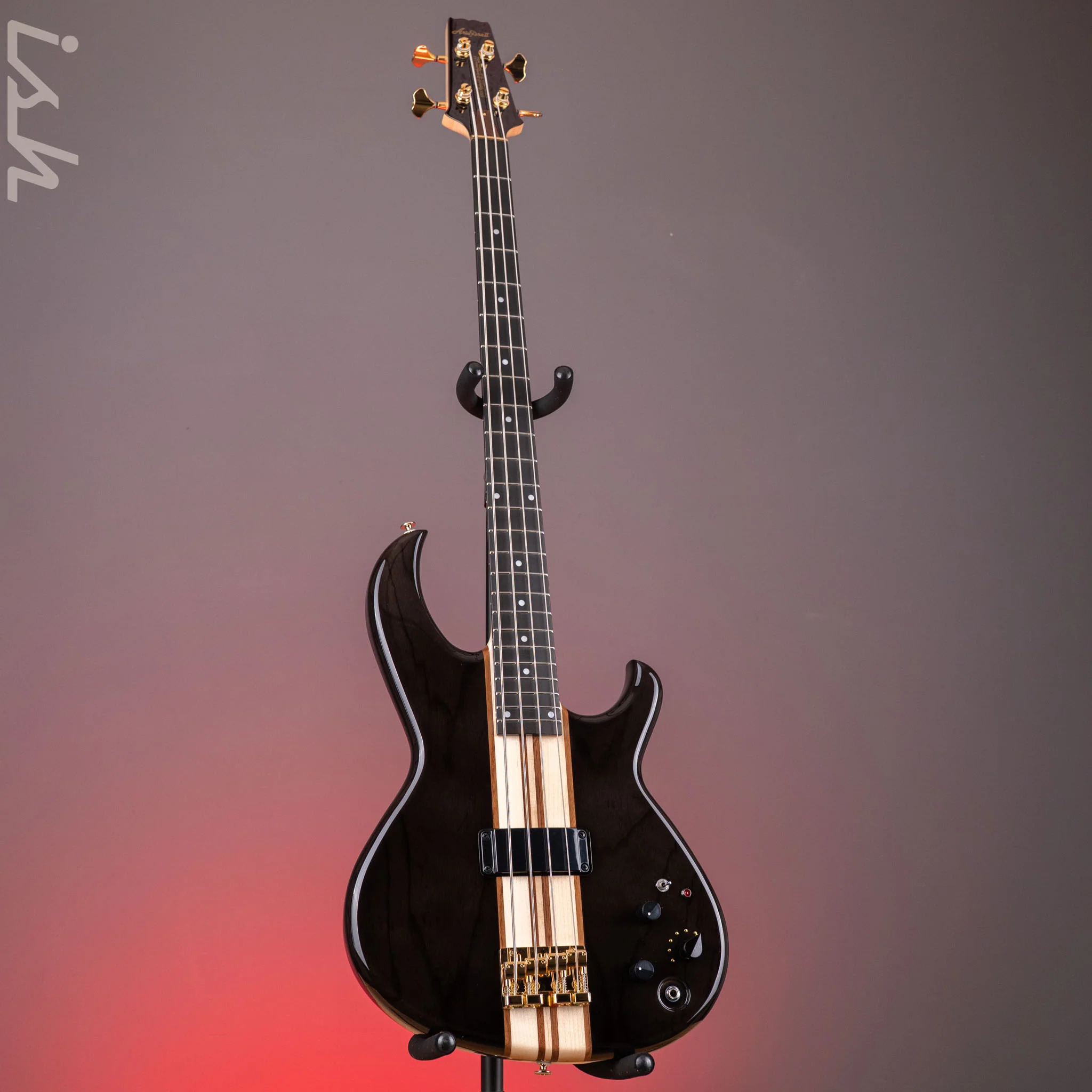 Aria Pro II SB-1000 4-String Bass See-Through Black NAMM Demo - Image 2