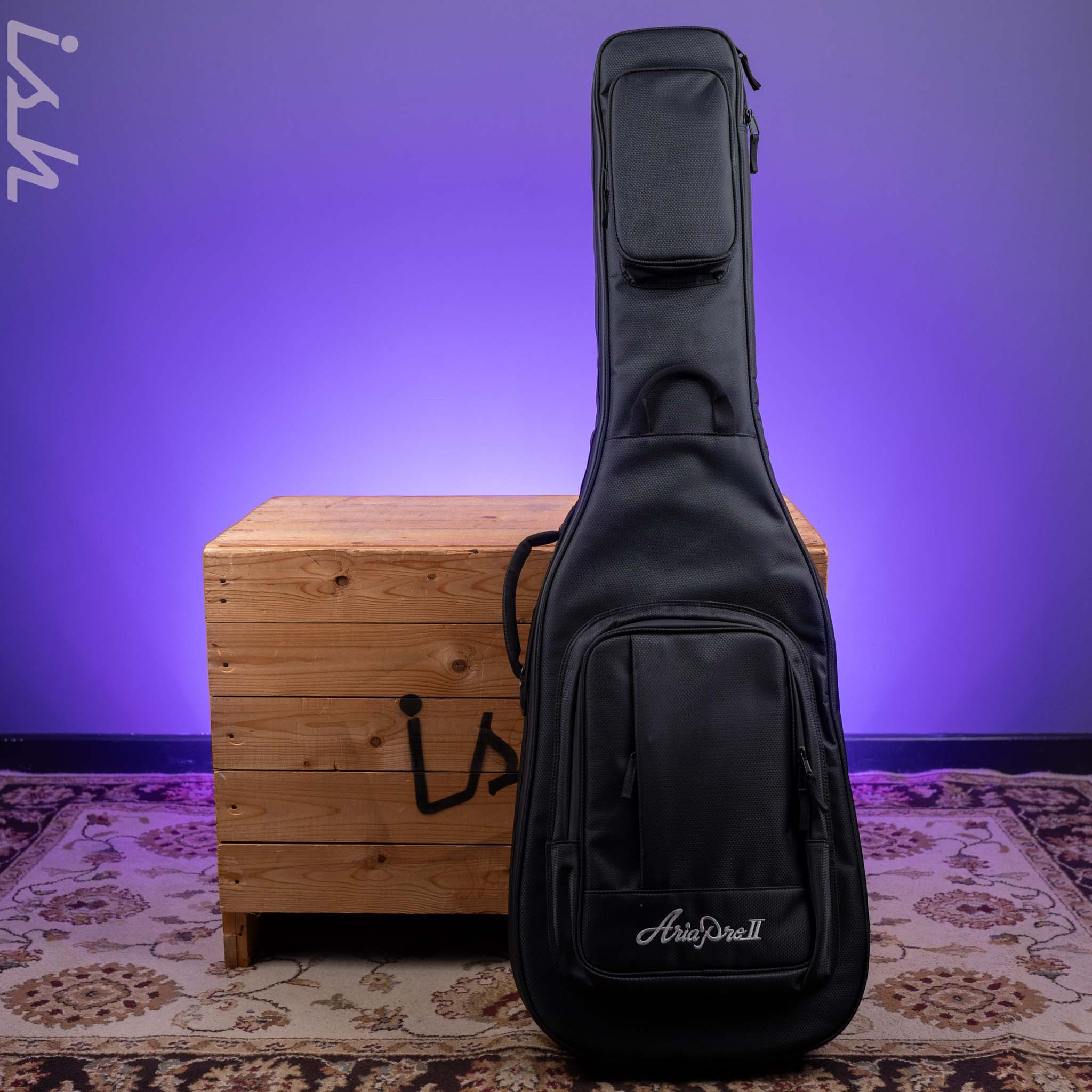 Aria Pro II SB-1000 4-String Bass Solid Black - Image 11