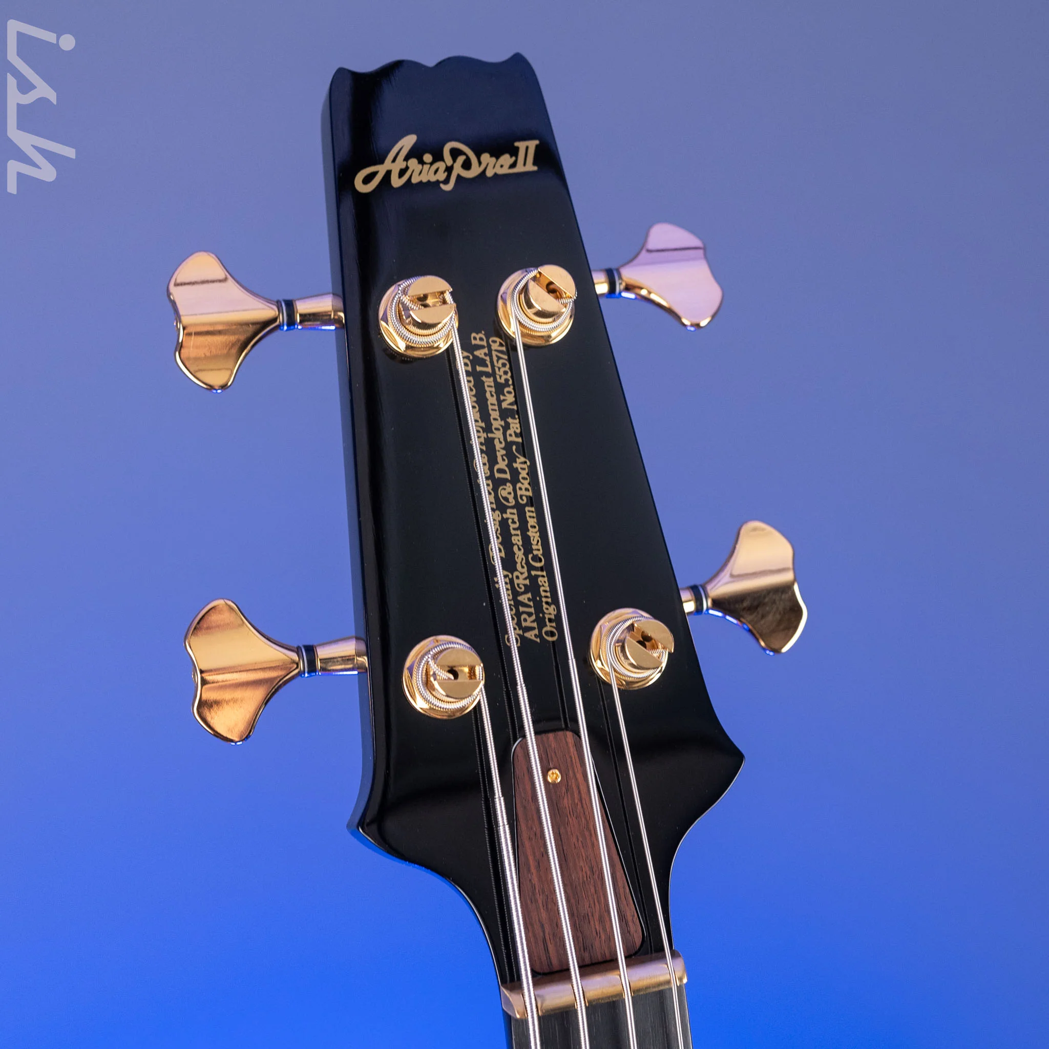 Aria Pro II SB-1000 4-String Bass Solid Black - Image 6