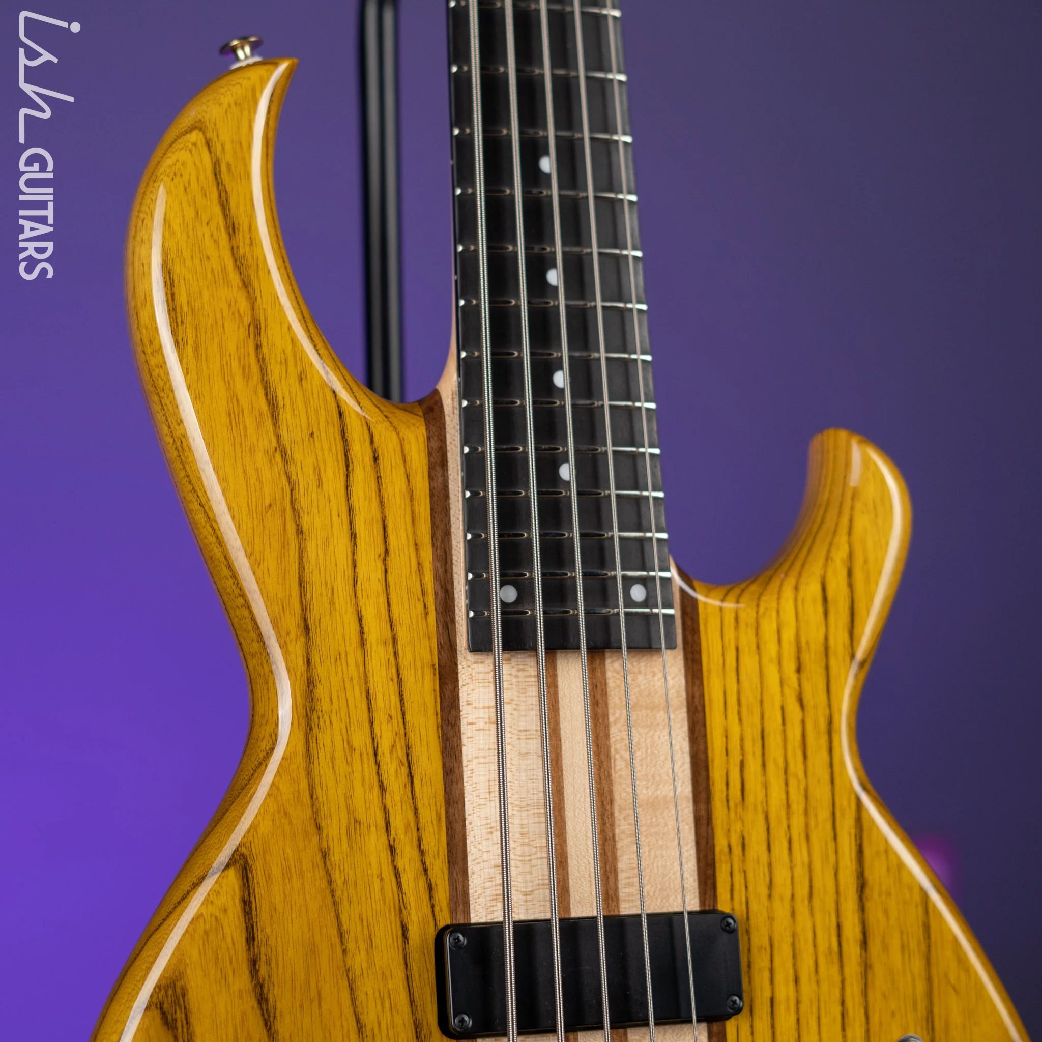 Aria Pro II SB-1000 5-String Bass Natural Oak - Image 3