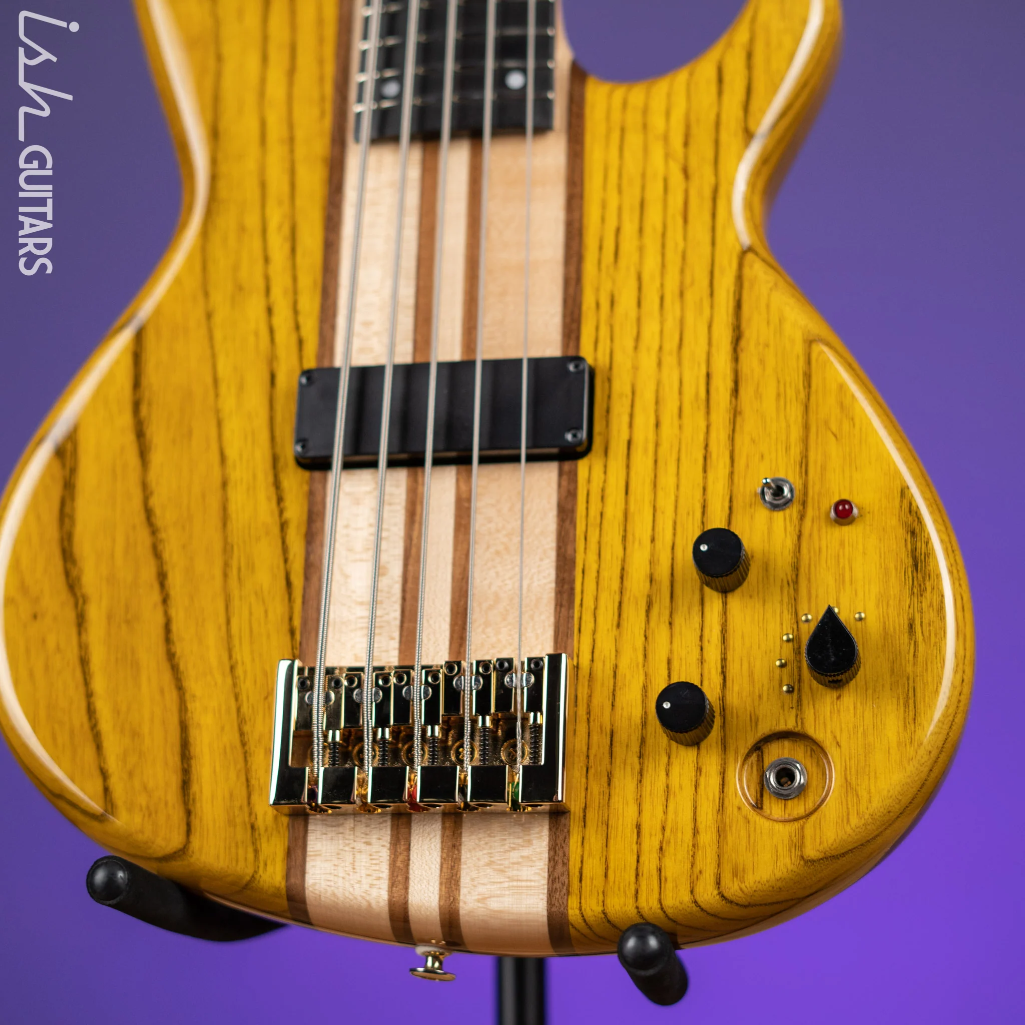 Aria Pro II SB-1000 5-String Bass Natural Oak - Image 4