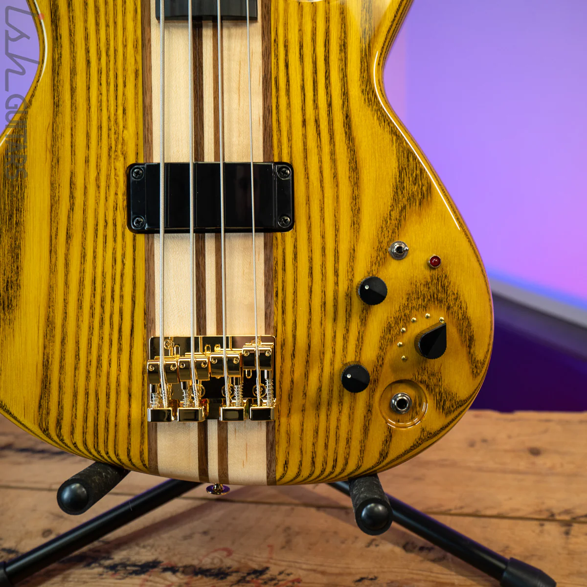 2020 Aria Pro II SB-1000B Reissue Bass Guitar Made in Japan Amber - Image 4
