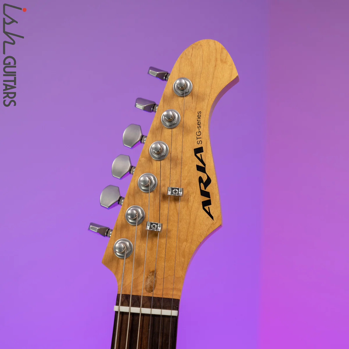 Aria STG Series Strat Black Perloid Pickguard - Image 7