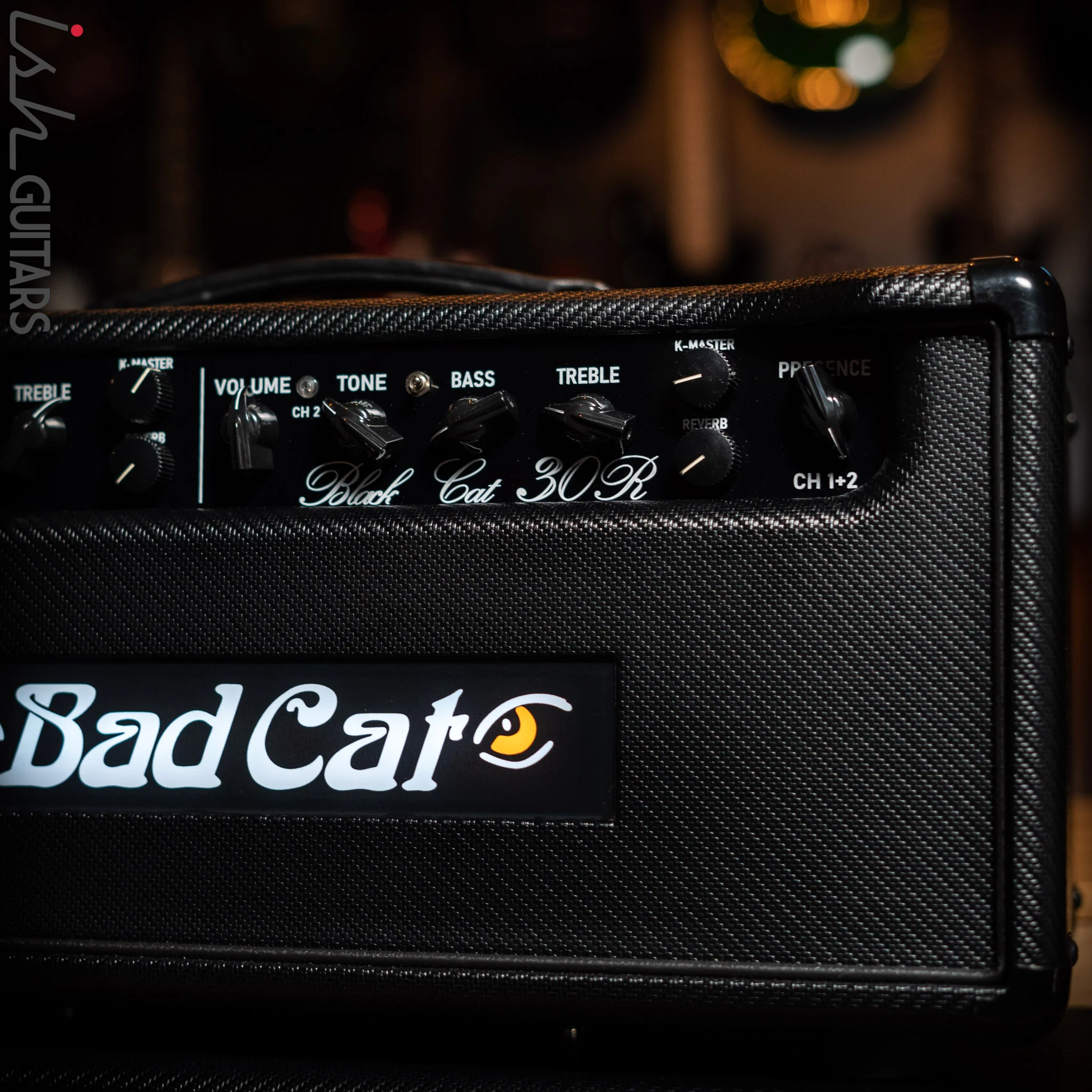 Bad Cat Black Cat 30R 30W Amplifier Head and 112X Cabinet Custom Tolex Carbon - Image 3