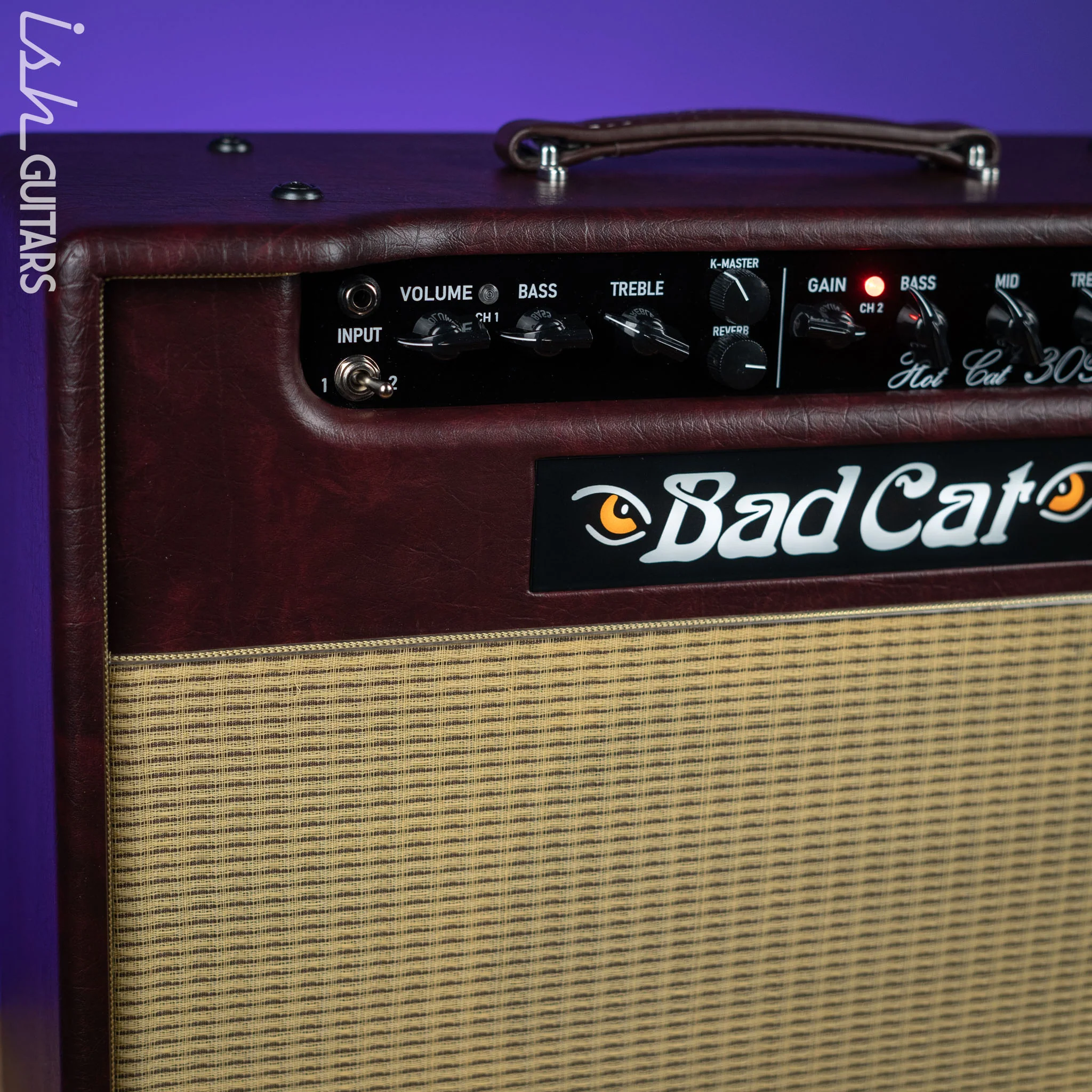 Bad Cat Hot Cat 30R Handwired Series 1x12" 30W Guitar Combo Amplifier Wine Red - Image 3