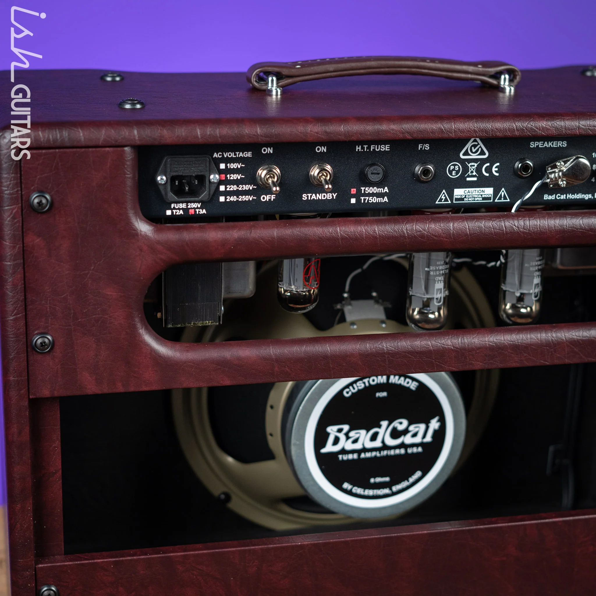 Bad Cat Hot Cat 30R Handwired Series 1x12" 30W Guitar Combo Amplifier Wine Red - Image 5