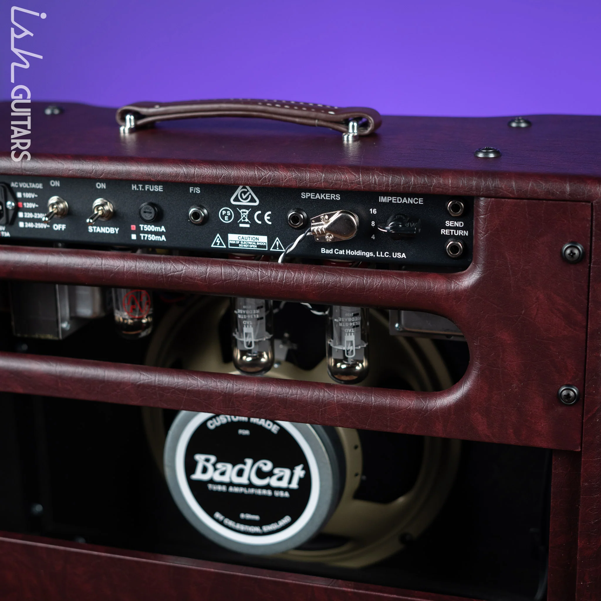 Bad Cat Hot Cat 30R Handwired Series 1x12" 30W Guitar Combo Amplifier Wine Red - Image 6
