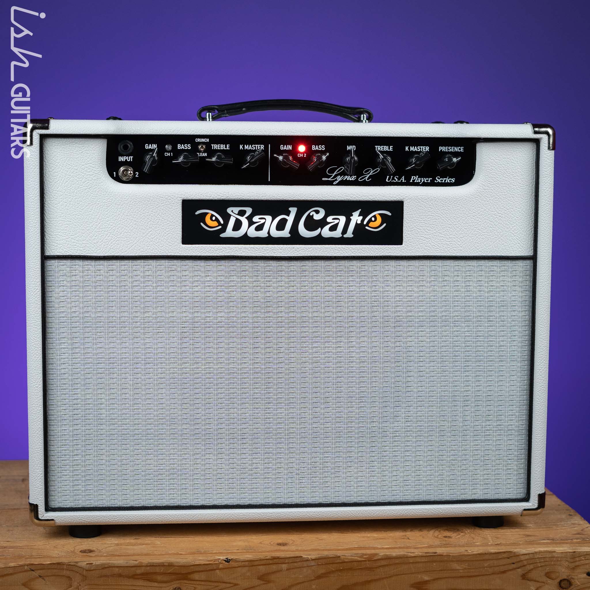 Bad Cat Lynx X USA Player Series 1x12 40W Guitar Combo Amplifier White Tolex
