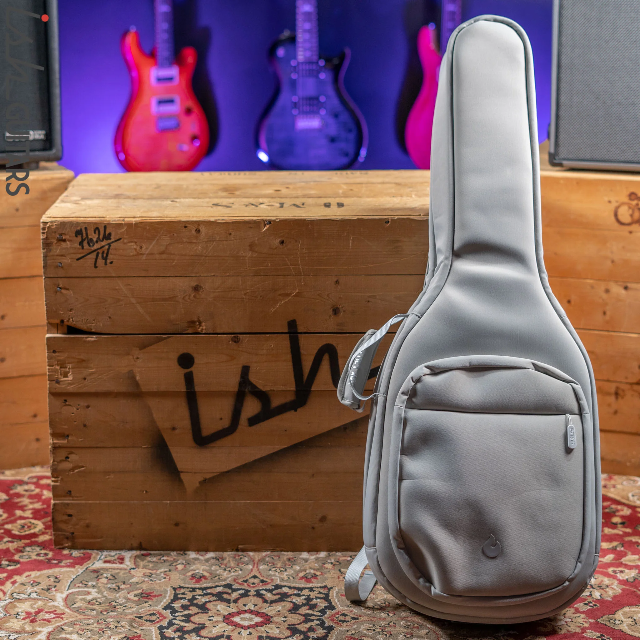 Lava Music Blue Lava Smart Acoustic Guitar Ice Blue/ Ocean Blue w/ Airflow Bag - Image 11