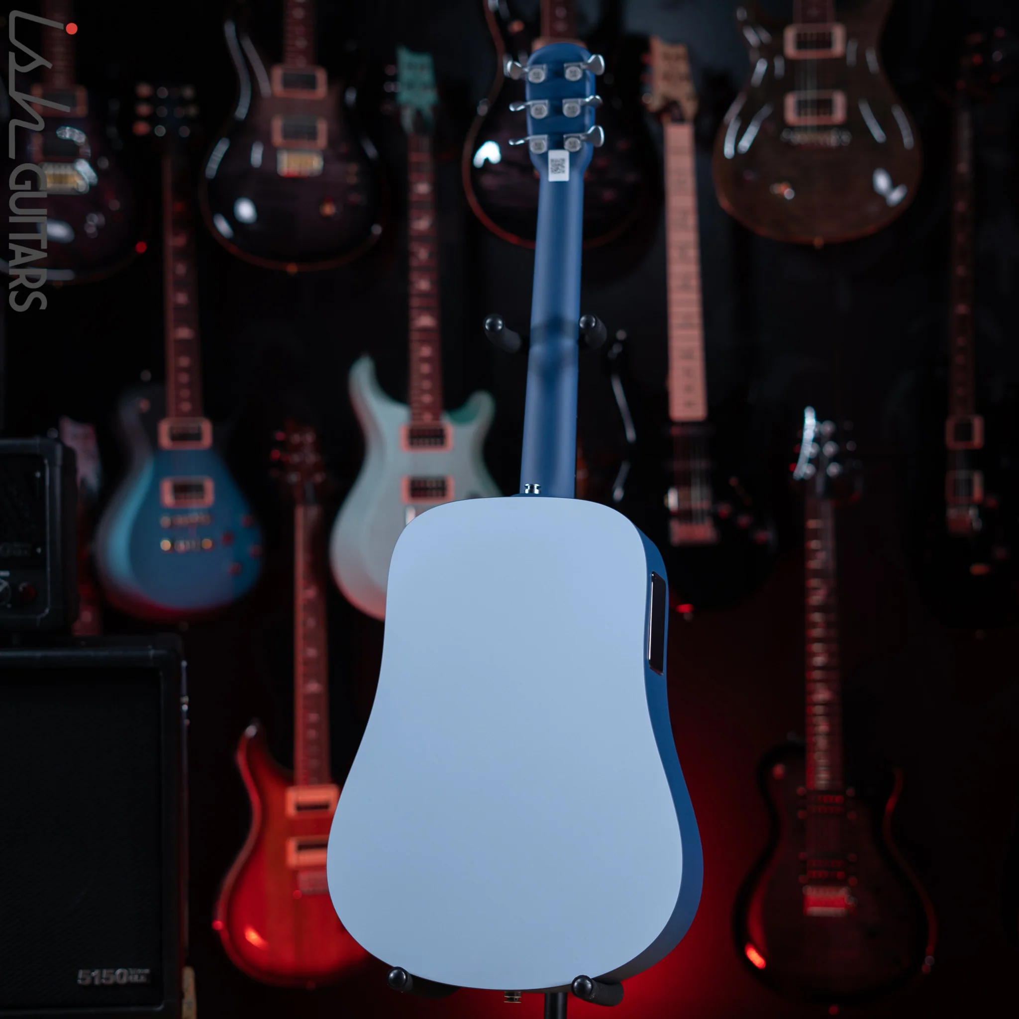 Lava Music Blue Lava Smart Acoustic Guitar Ice Blue/ Ocean Blue w/ Airflow Bag - Image 8