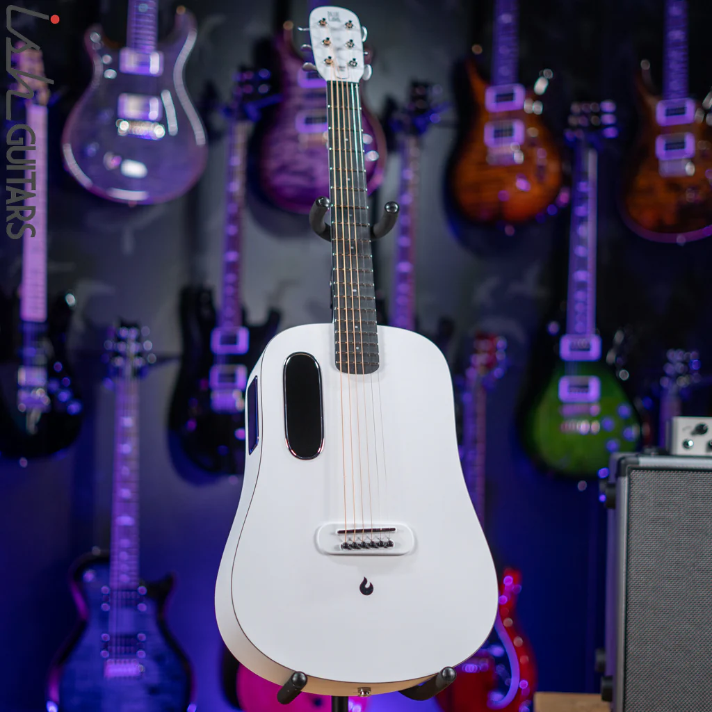 Lava Music Blue Lava Smart Acoustic Guitar Sail White w/ Lite Bag - Image 3