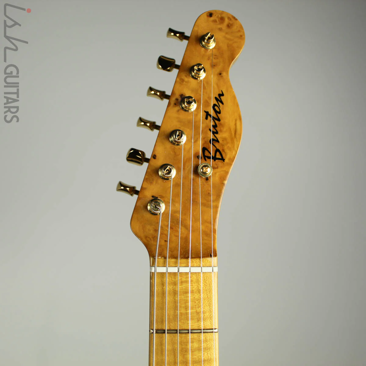 Bruton Guitars T-Style Burl Top Cherryburst - Image 6