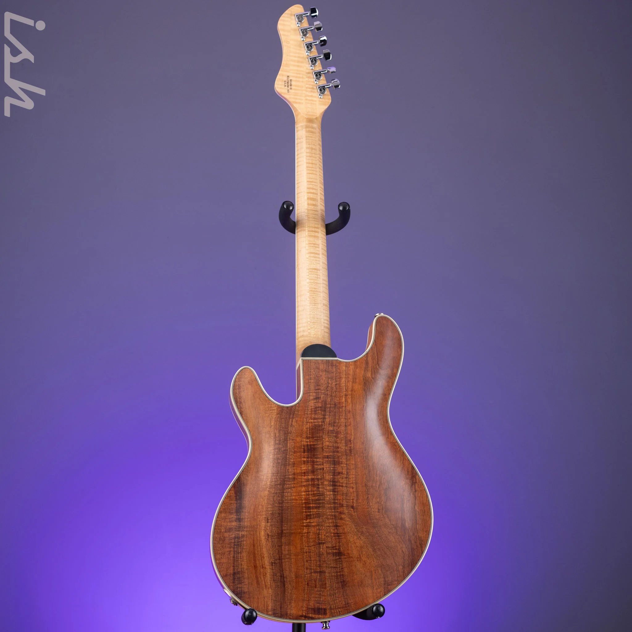 Bruton Universal Electric Archtop Guitar Natural - Image 8