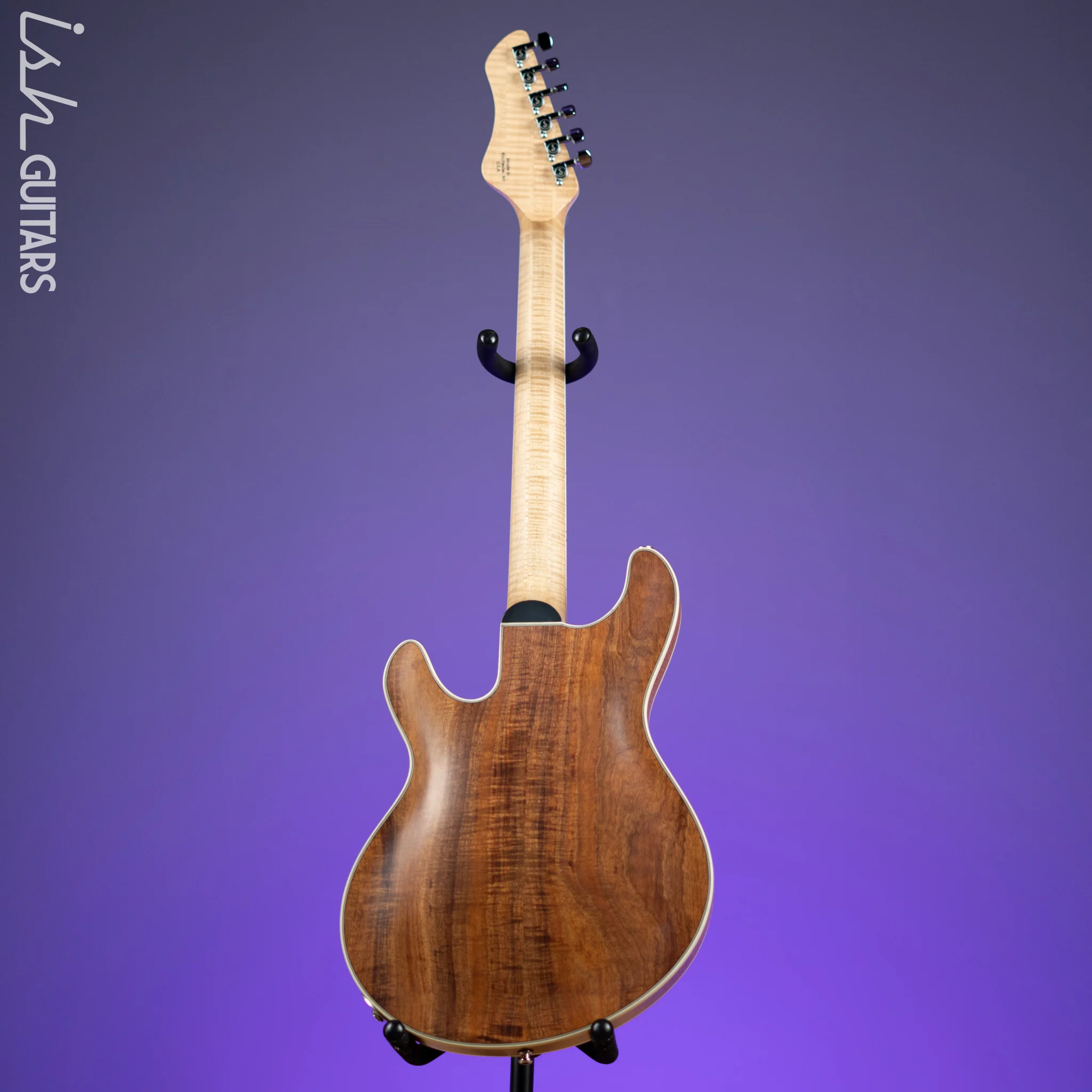 Bruton Universal Electric Archtop Guitar Natural - Image 10