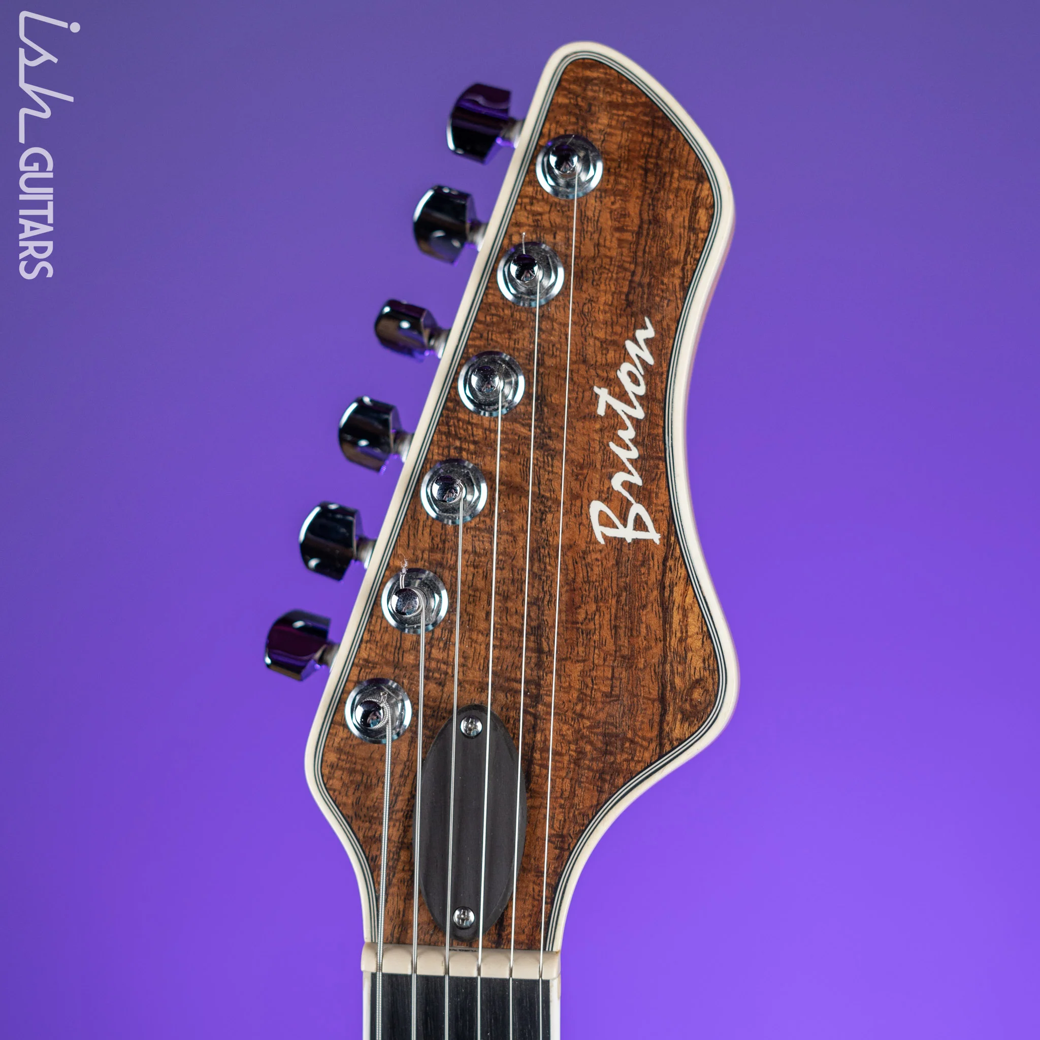 Bruton Universal Electric Archtop Guitar Natural - Image 7