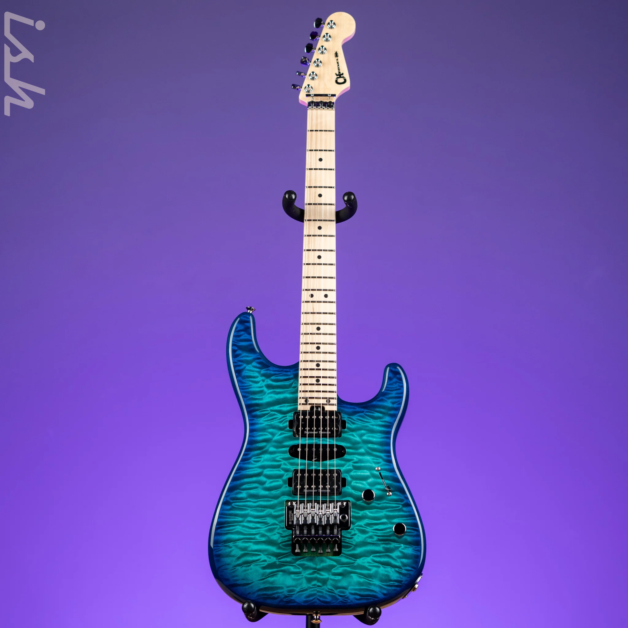 Charvel SMJ San Dimas Style 1 HSH FR M QM Caribbean Burst - Image 2
