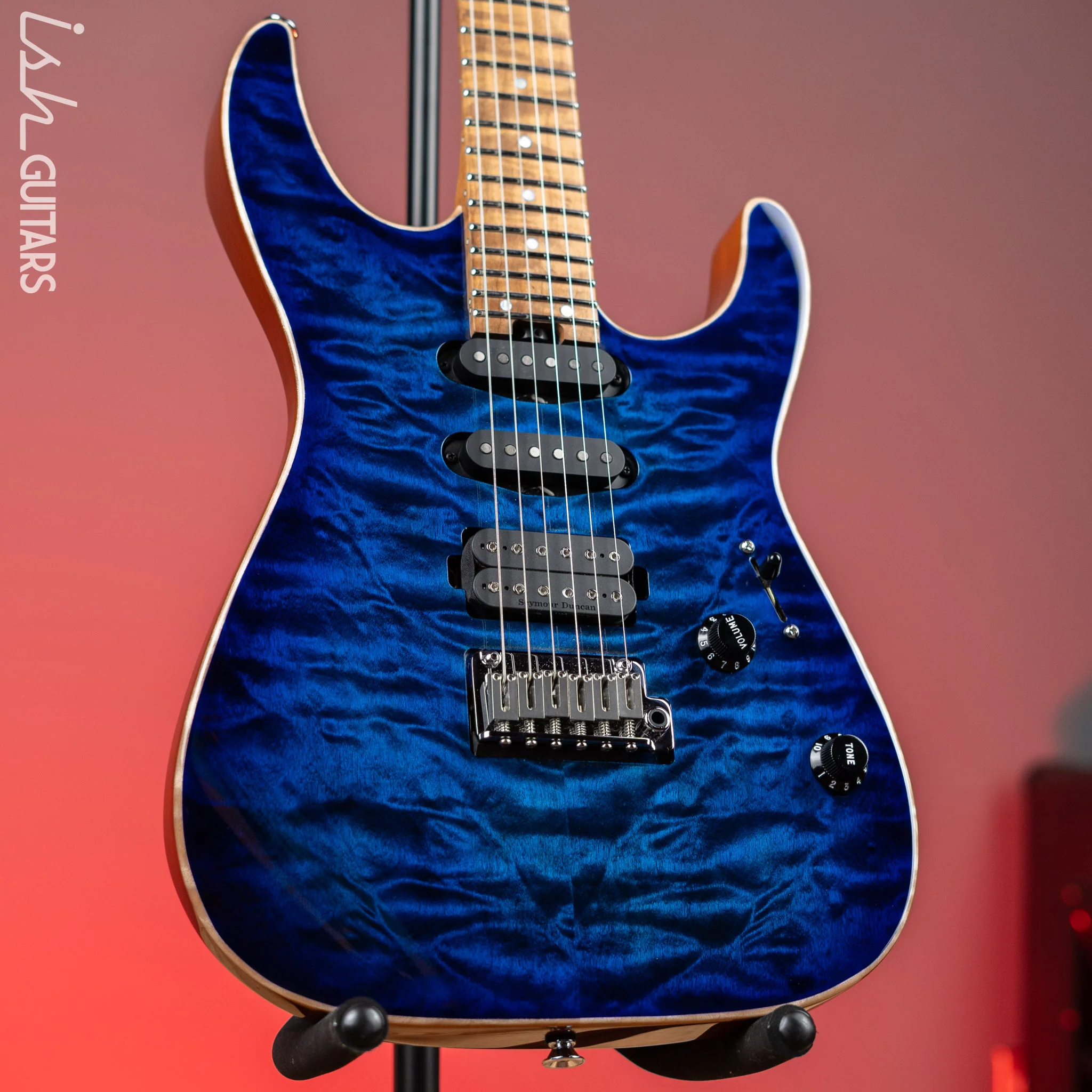 Charvel USA Select DK24 HSS 2PT CM Electric Guitar Blue Burst
