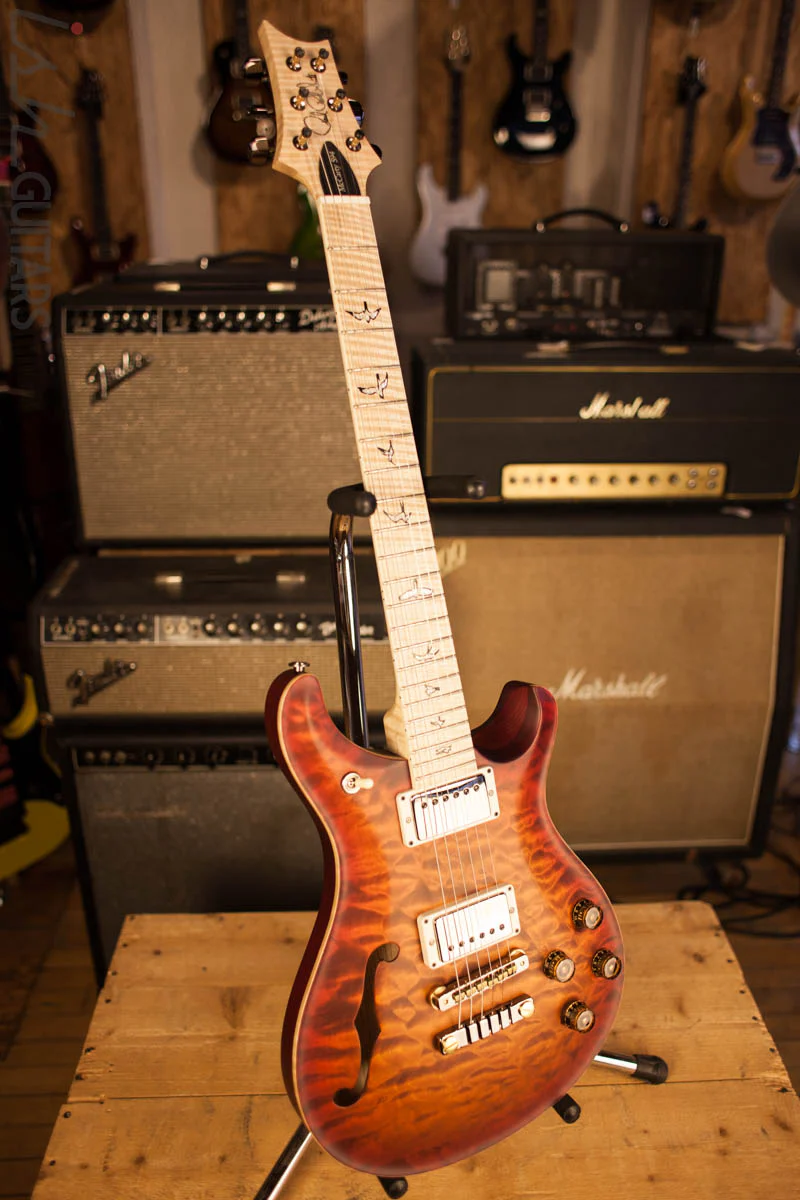 Paul Reed Smith PRS McCarty 594 Semi-Hollow Wood Library ONE PIECE Top Dark Cherry Sunburst Satin Finish - Image 9