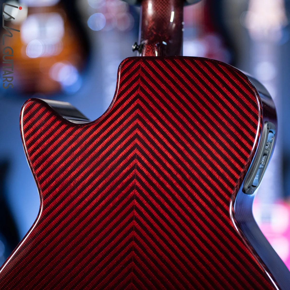 2021 RainSong BI-WS1000N2C Black Ice Acoustic Guitar Ish Exclusive Cranberry Red - Image 10