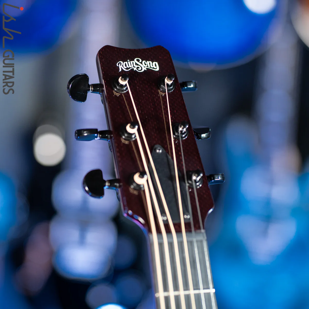 2021 RainSong BI-WS1000N2C Black Ice Acoustic Guitar Ish Exclusive Cranberry Red - Image 7