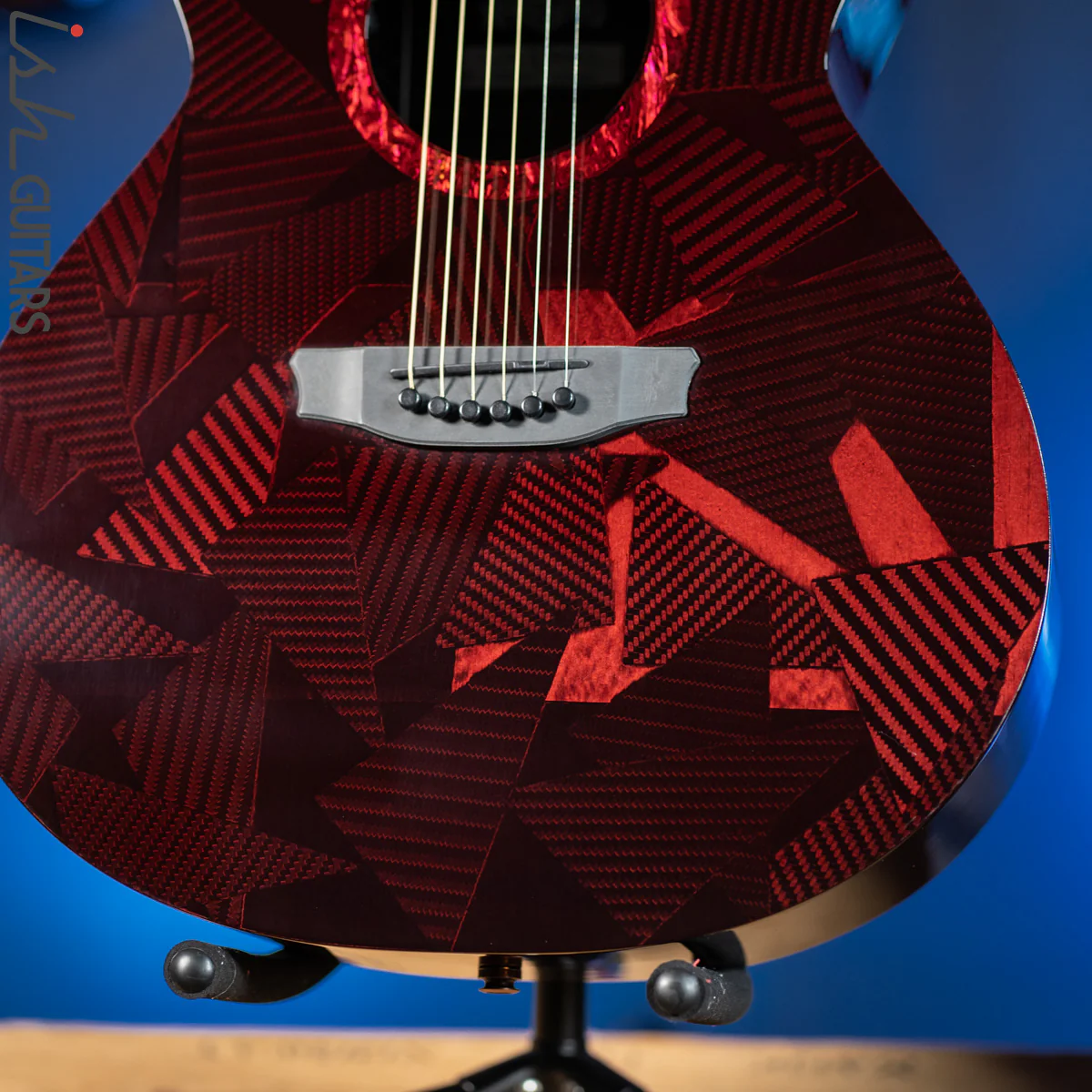 2021 RainSong BI-WS1000N2C Black Ice Acoustic Guitar Ish Exclusive Cranberry Red - Image 4