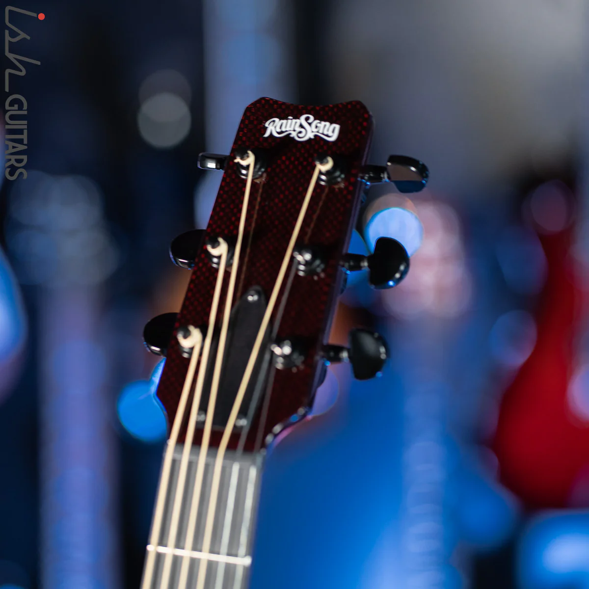 2021 RainSong BI-WS1000N2C Black Ice Acoustic Guitar Ish Exclusive Cranberry Red - Image 5