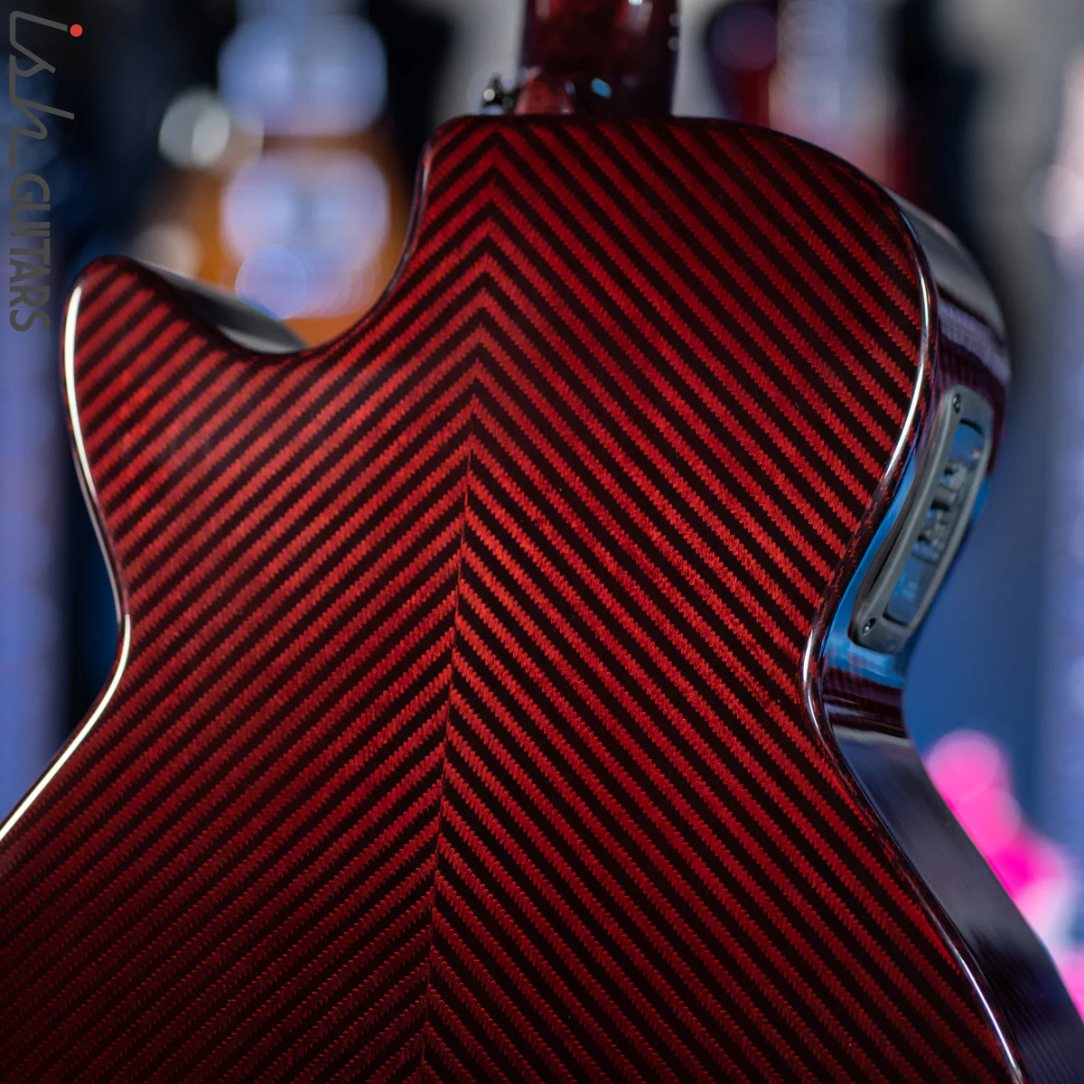 2021 RainSong BI-WS1000N2C Black Ice Acoustic Guitar Ish Exclusive Cranberry Red - Image 8
