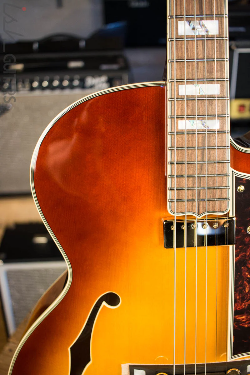 D'Angelico Excel EXL-1 Iced Tea Burst Hollowbody Electric Guitar - Image 3