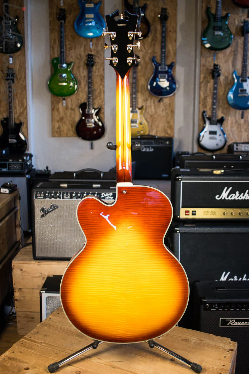 D'Angelico Excel EXL-1 Iced Tea Burst Hollowbody Electric Guitar - Image 8