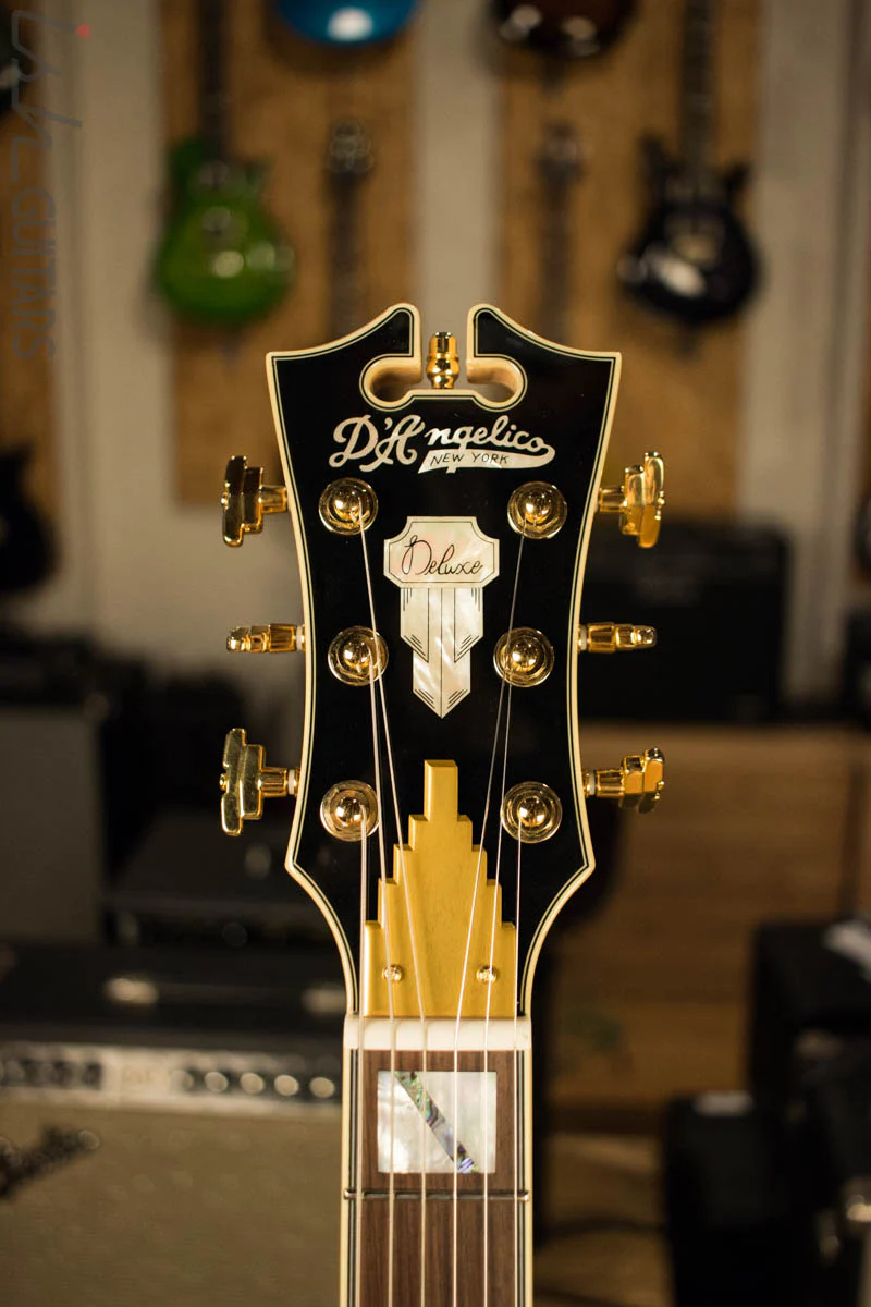 D'Angelico Deluxe Atlantic Electric Guitar Black - Image 5