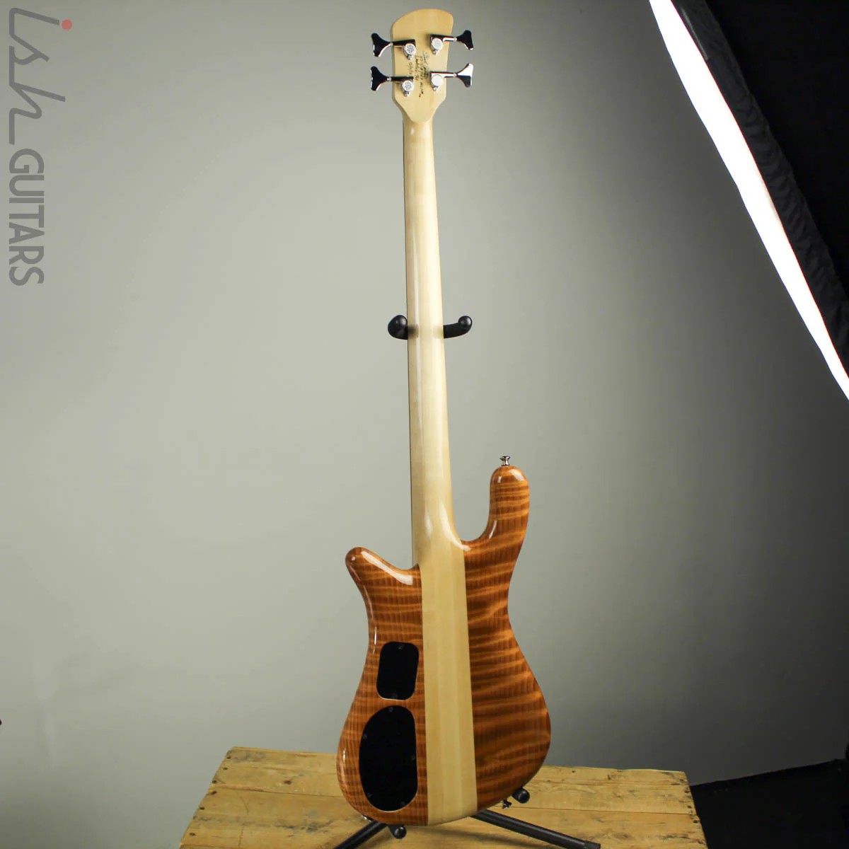 NAMM 2018 Spector NS-4 High Gloss 4 String Flamed Redwood HH - Image 8