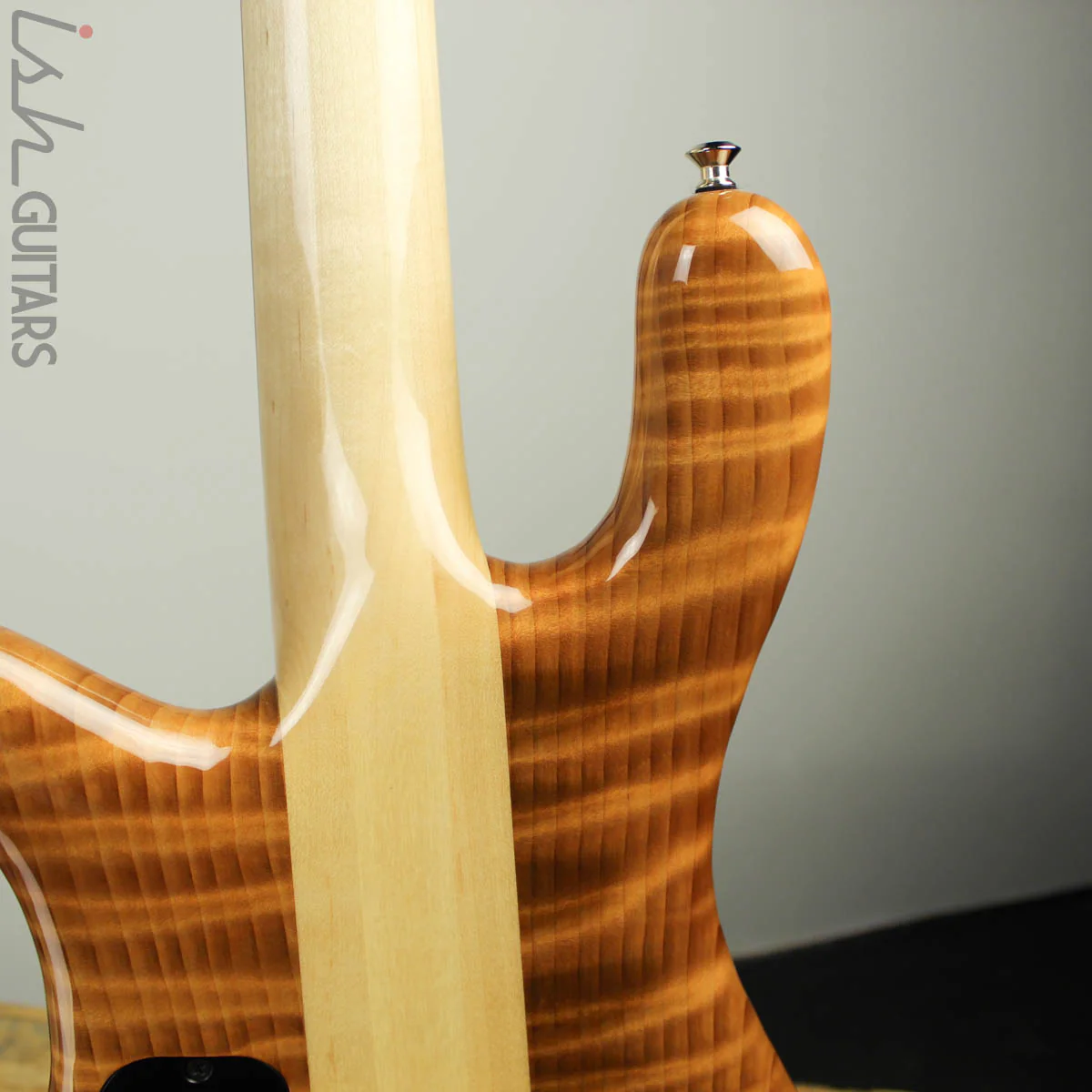 NAMM 2018 Spector NS-4 High Gloss 4 String Flamed Redwood HH - Image 9