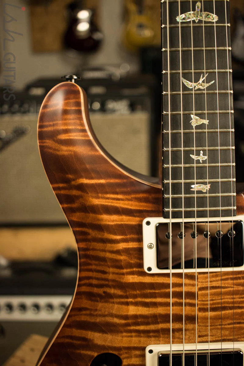 Paul Reed Smith Wood Library Hollowbody 1 Ebony Fretboard Copperhead Burst - Image 3