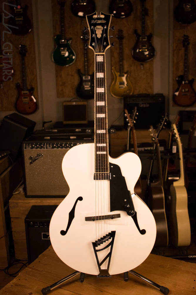 D’Angelico Premier EXL-1 White Jazz Guitar - Image 2