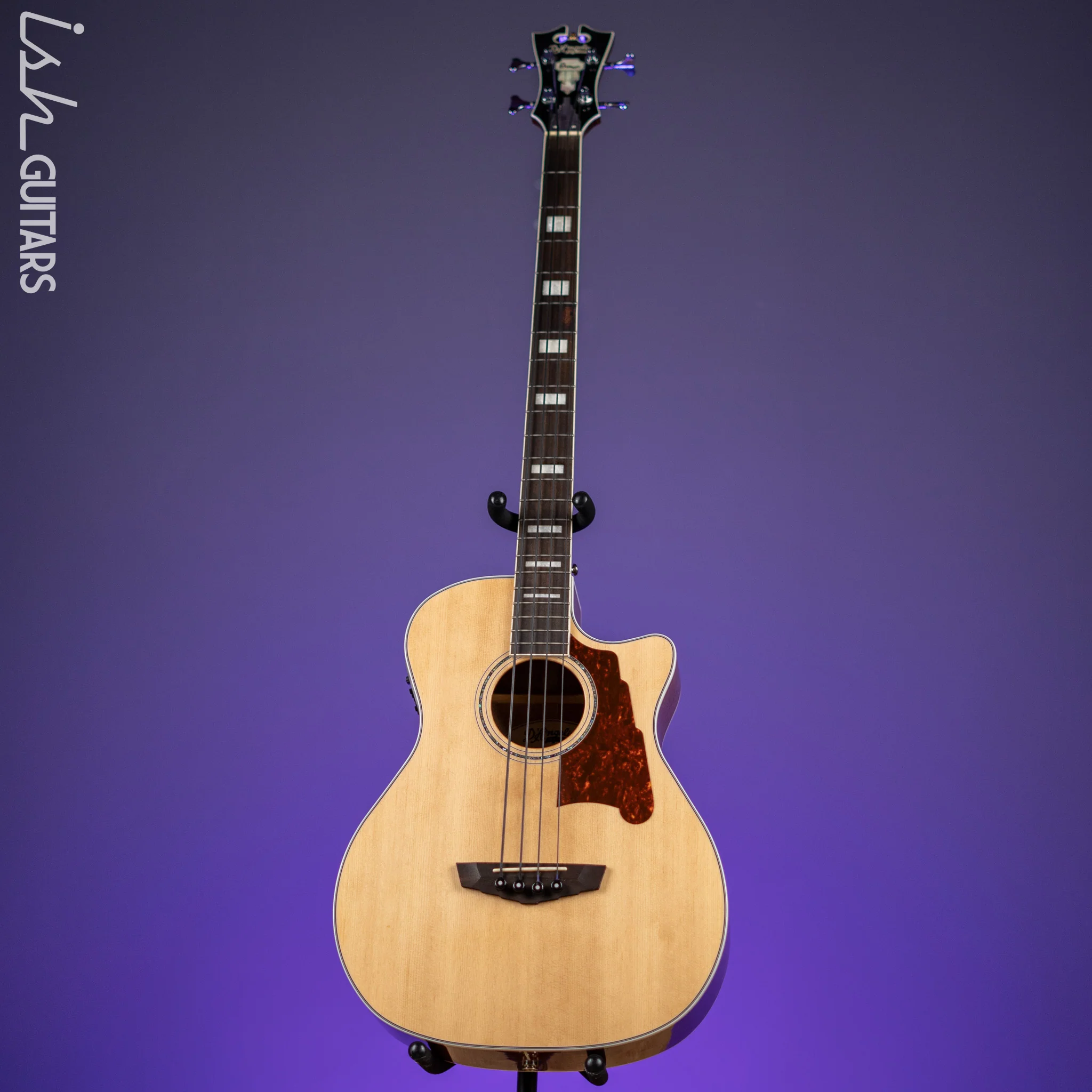 D’Angelico Premier DAPB700 Acoustic-Electric Bass Guitar Natural - Image 2