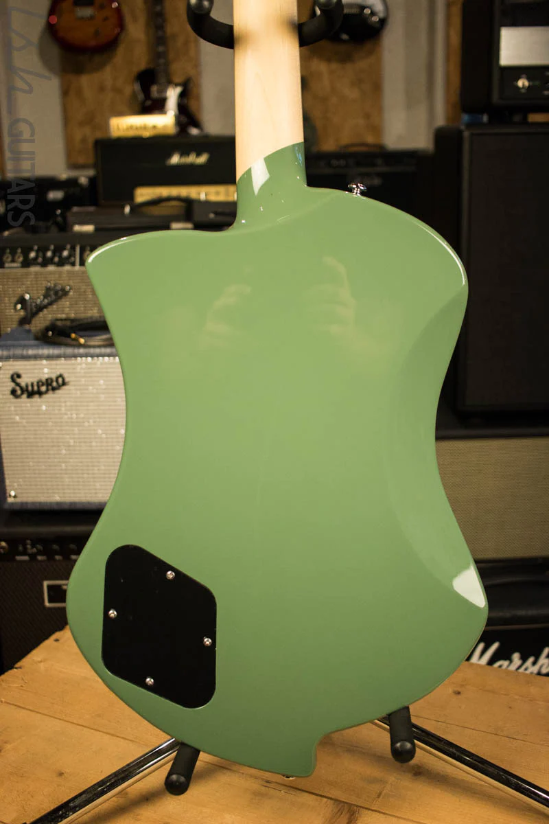 D’Angelico Premier Series Ludlow Electric Guitar with Stopbar Tailpiece Army Green - Image 7