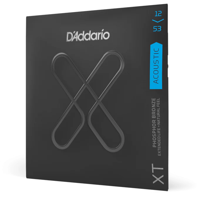 D'Addario XT Phosphor Bronze Acoustic Guitar Strings, Regular Light, 12-53
