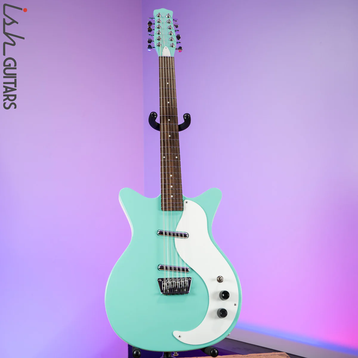 Danelectro 12SDC 12-String Electric Guitar Aqua - Image 2