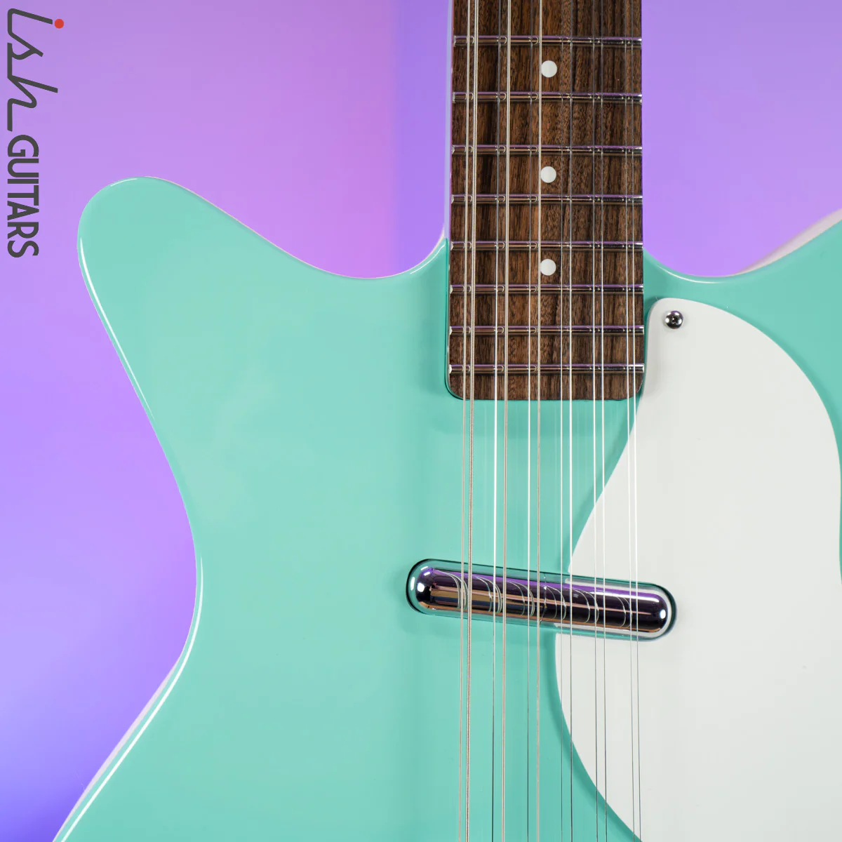 Danelectro 12SDC 12-String Electric Guitar Aqua - Image 3